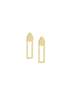 MARLYN SCHIFF RECTANGLE DROP POST EARRINGS