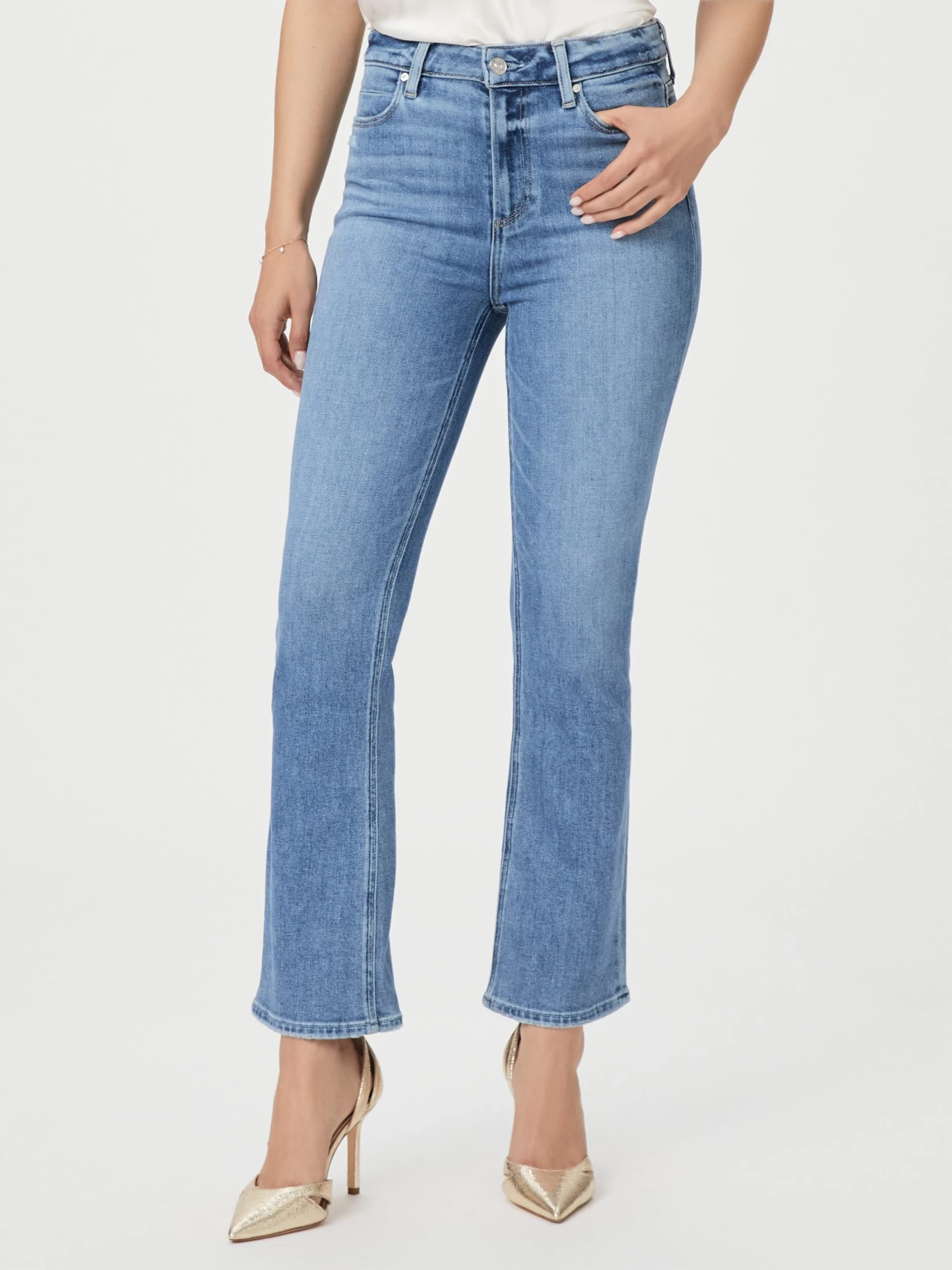 Paige - Claudine W/ Linear Coin Pocket LIGHT WASH