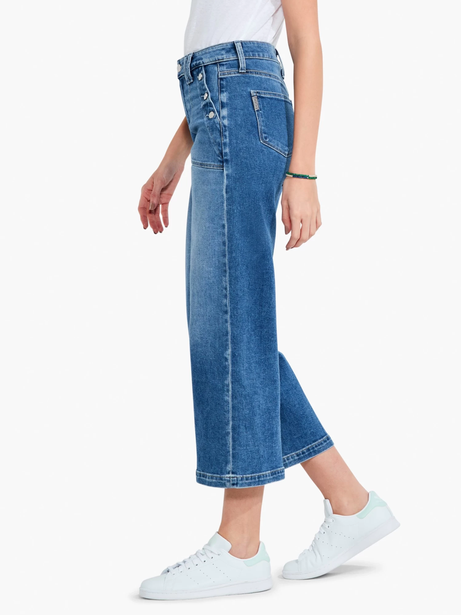 Paige - Aubrey Wide Leg W/ Utility Pockets MEDIUM WASH - Image 2