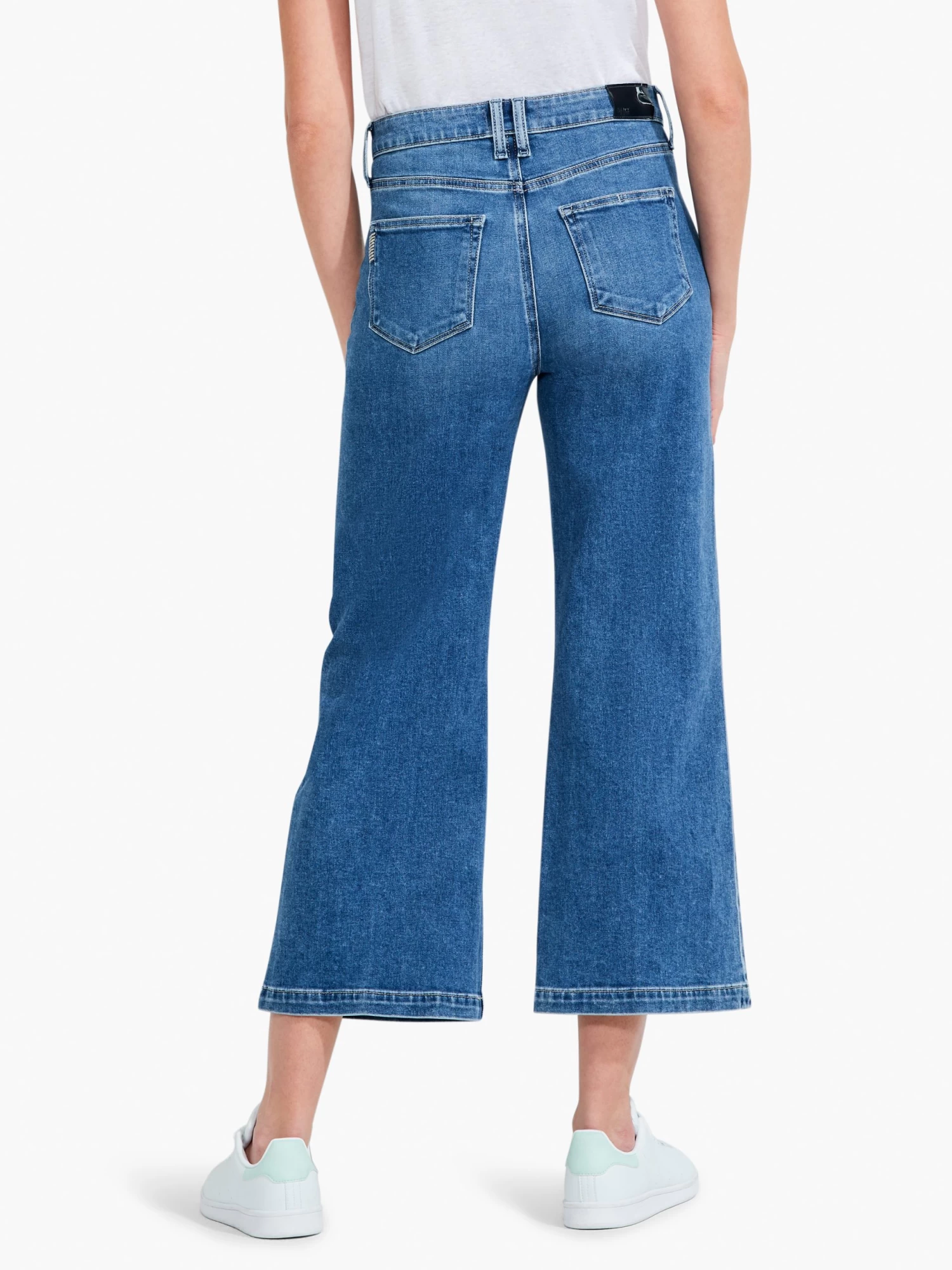 Paige - Aubrey Wide Leg W/ Utility Pockets MEDIUM WASH - Image 3