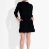 Brushed Terry Dress BLACK ONYX