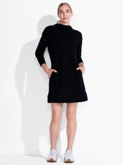 Brushed Terry Dress BLACK ONYX