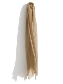Meg Cohen Cashmere Whisper Featherweight Scarf TAN