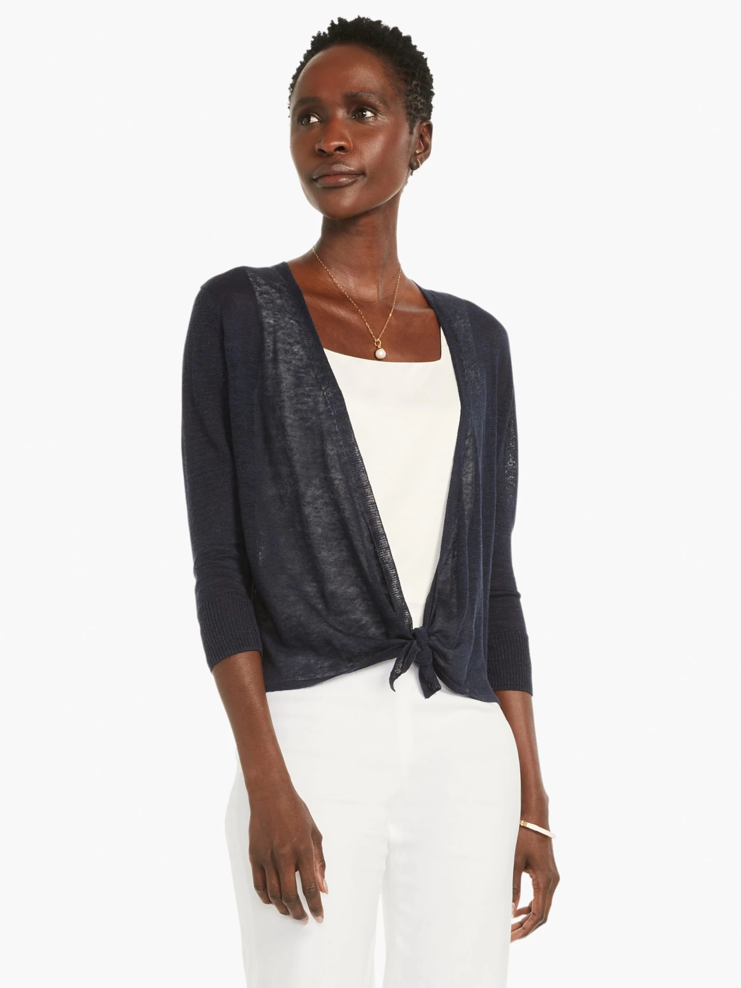 Lightweight 4-Way Cardigan DARK INDIGO - Image 2