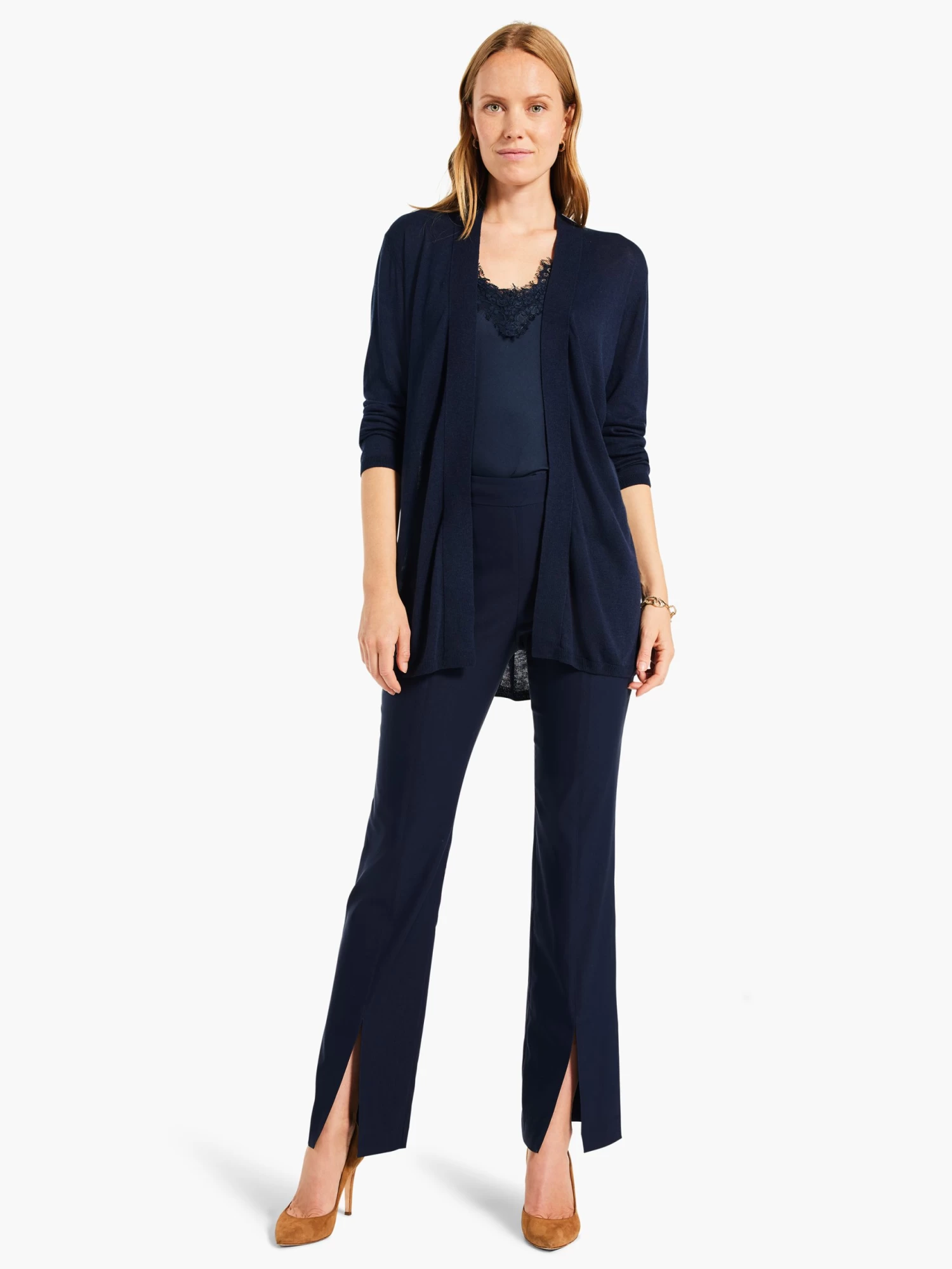 All Year Back Of Chair Cardigan DARK INDIGO - Image 4