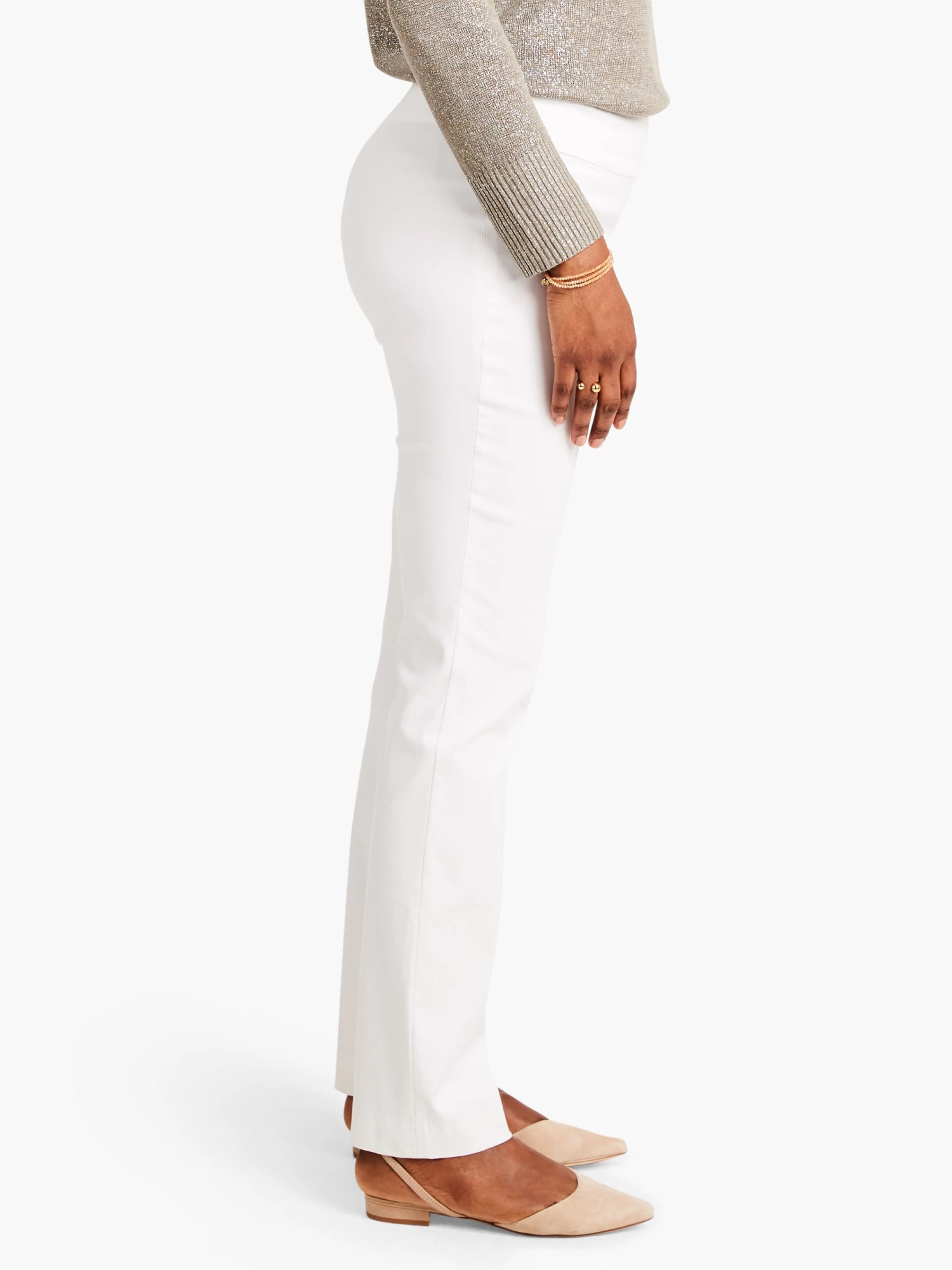 Polished Wonderstretch Straight Pant PAPER WHITE - Image 3