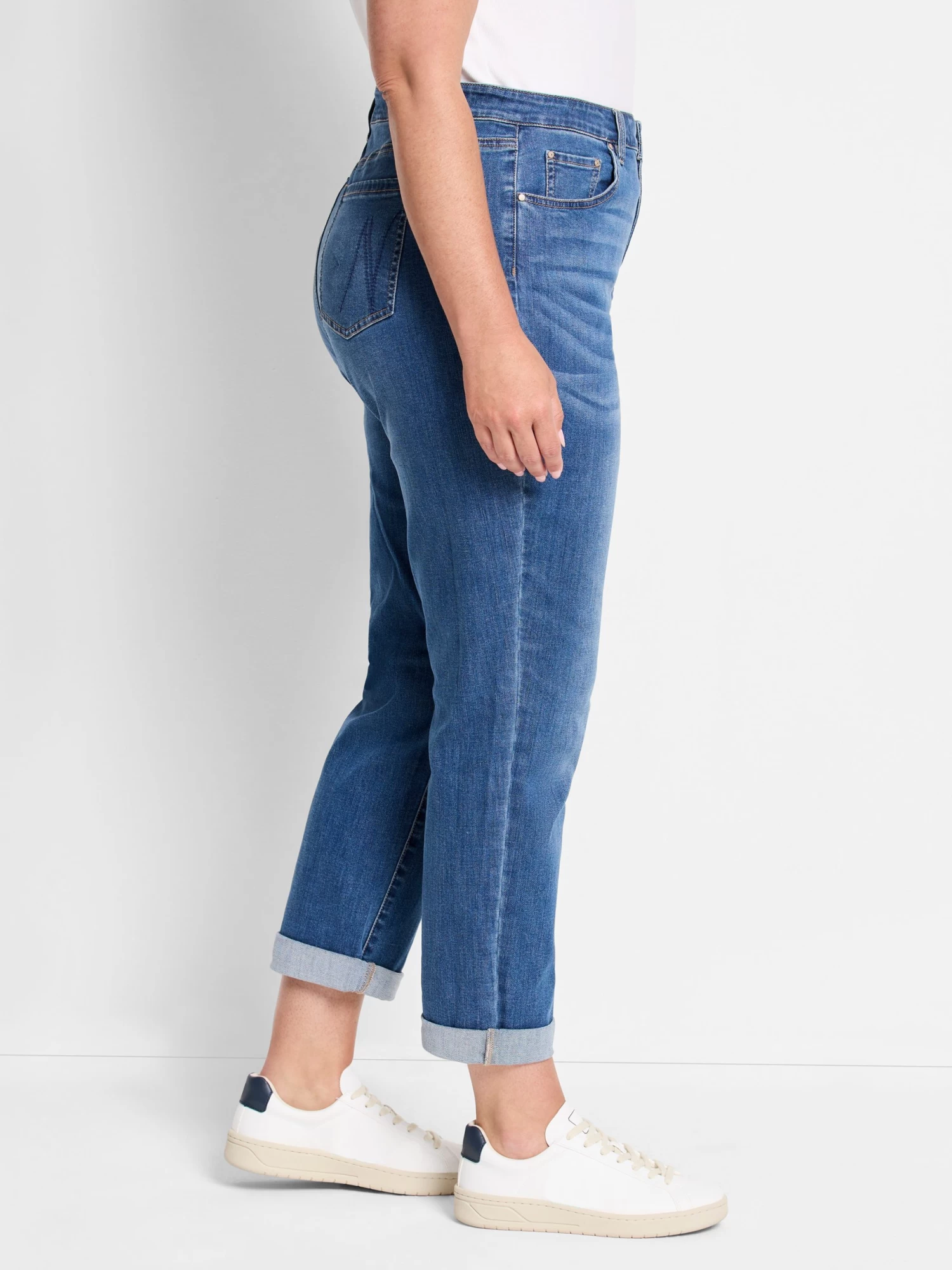NZ Denim 29" Mid Rise Girlfriend Jeans ATLANTIC - Image 3