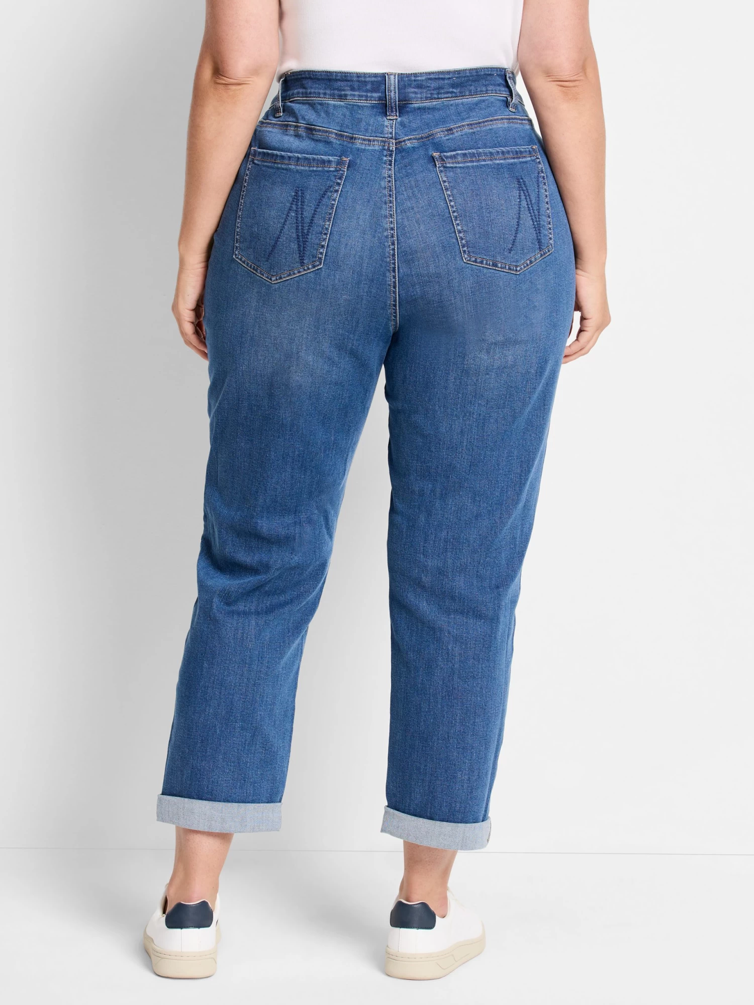 NZ Denim 29" Mid Rise Girlfriend Jeans ATLANTIC - Image 4