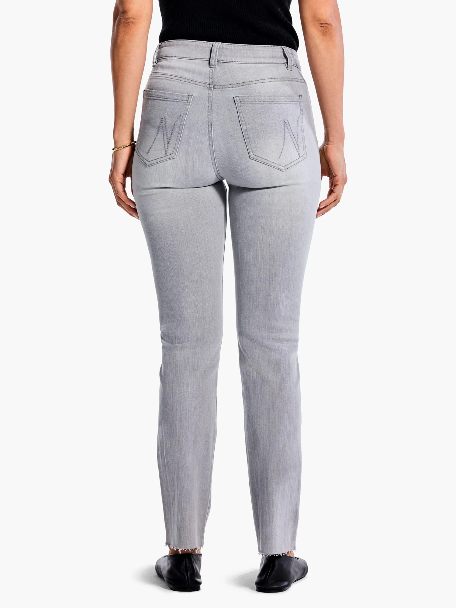 NZ Denim 28" Mid Rise Straight Ankle Jeans MERCURY - Image 4