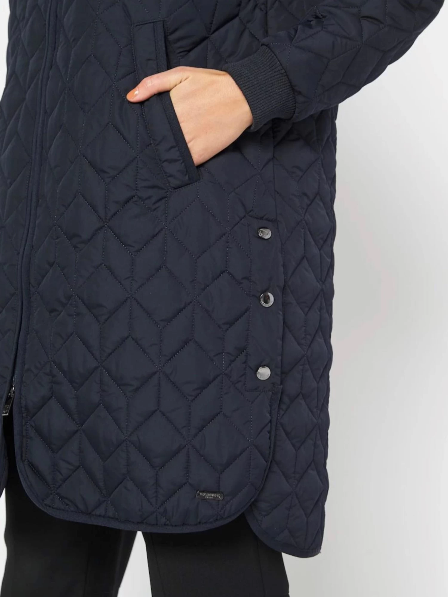 Ilse Jacobsen - Quilted Coat With Rib Trim - Image 2