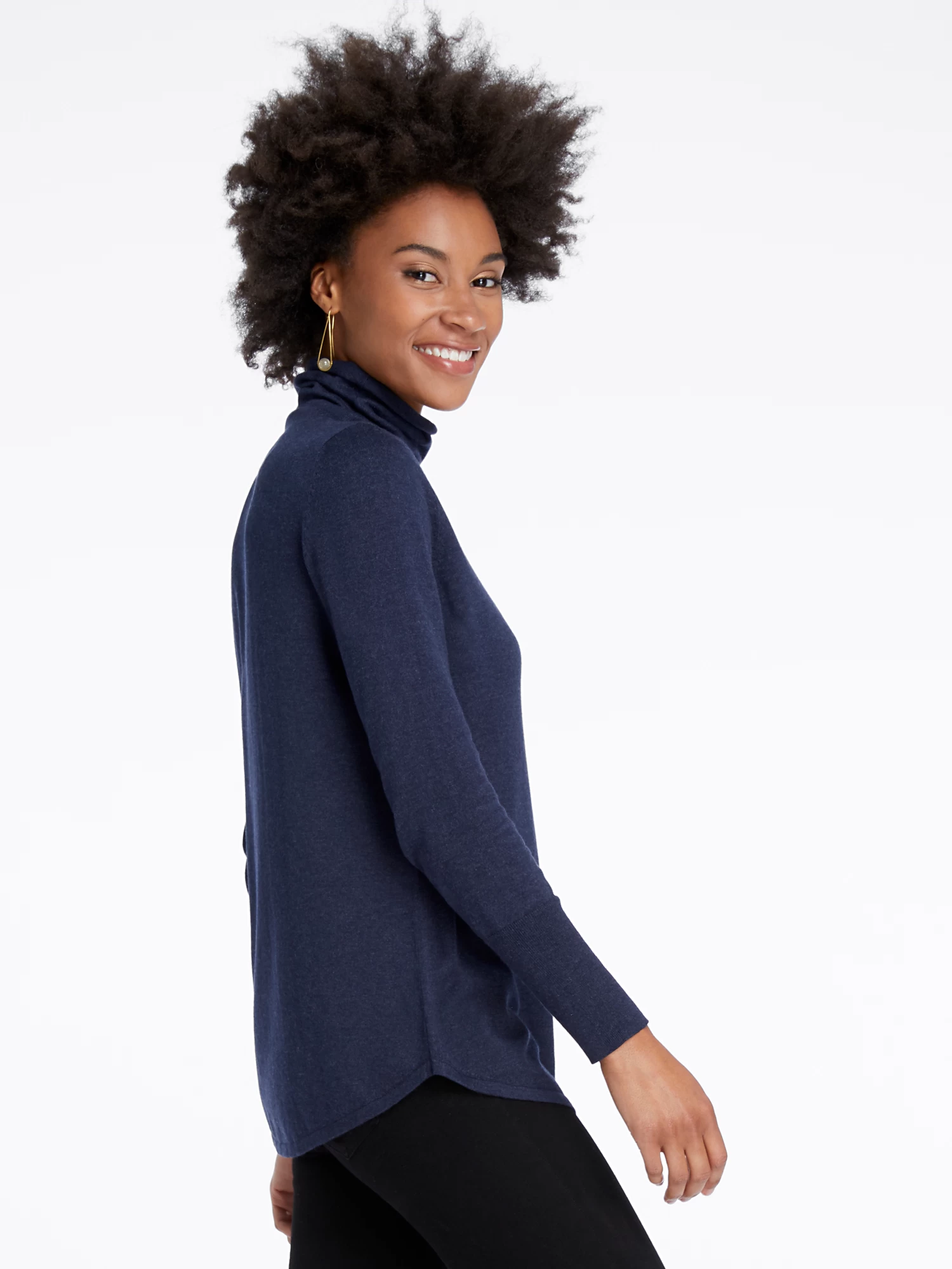 Vital Turtleneck Sweater DARK INDIGO - Image 2