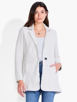 Easy Boucle Knit Blazer CREAM MIX