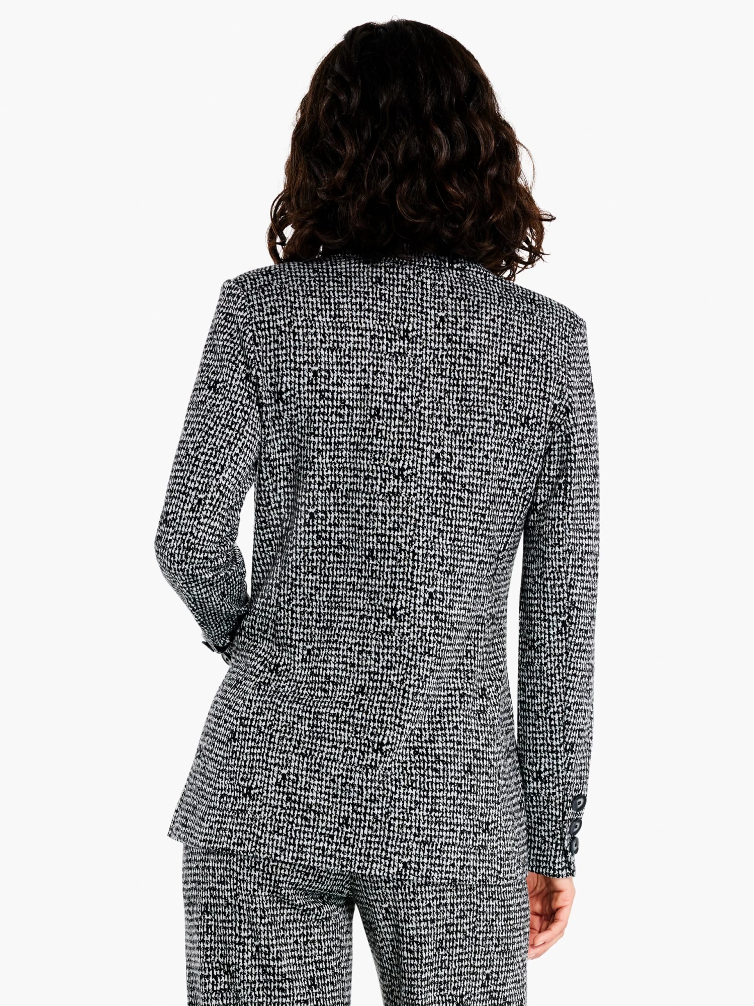 Etched Tweed Knit Blazer BLACK MULTI - Image 3