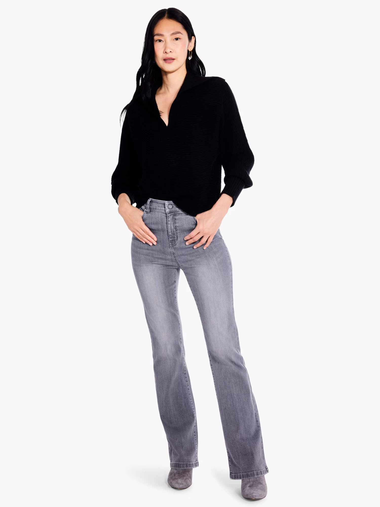 Drape Collar Shaker Sweater - Image 2