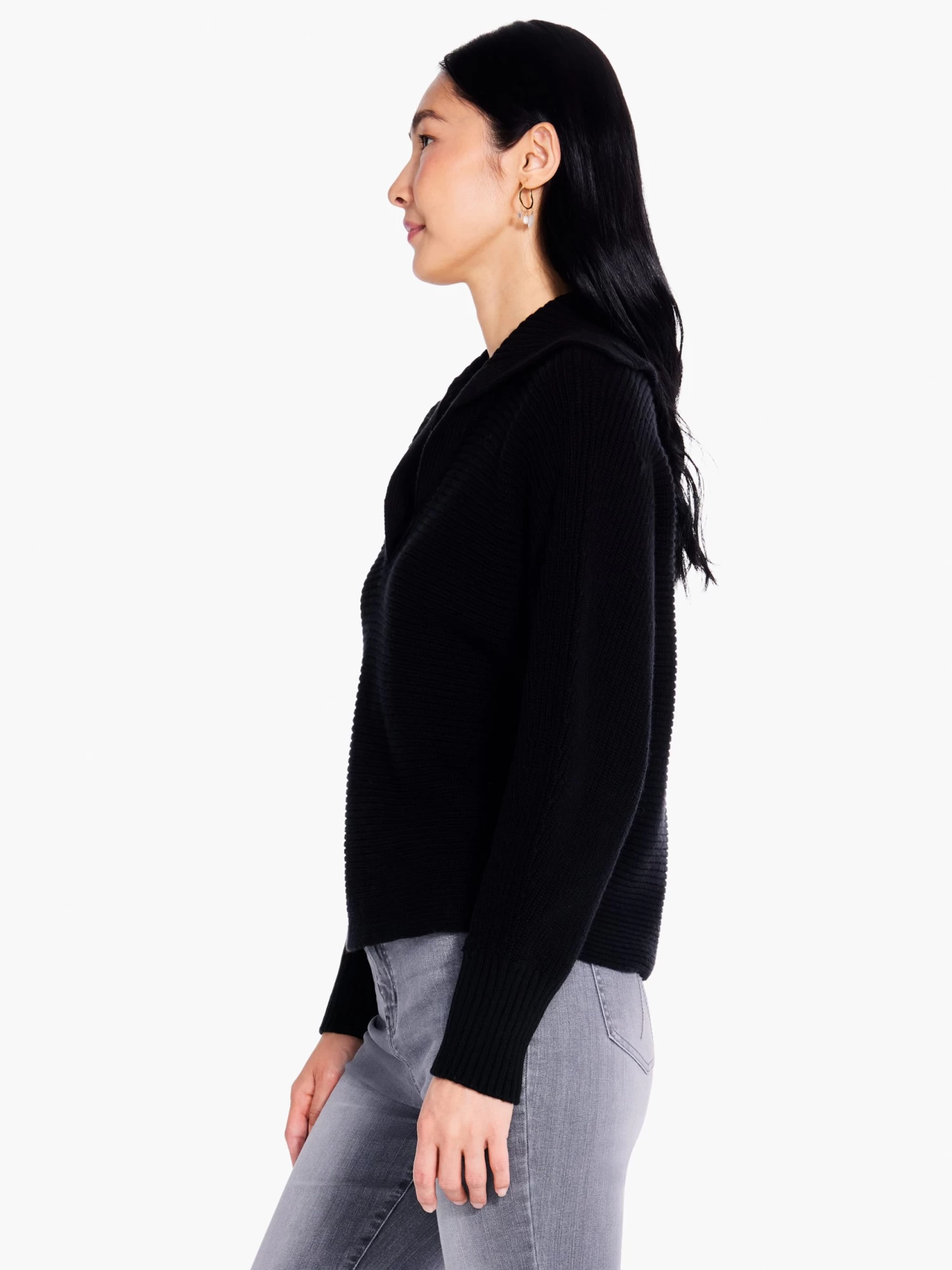 Drape Collar Shaker Sweater - Image 3