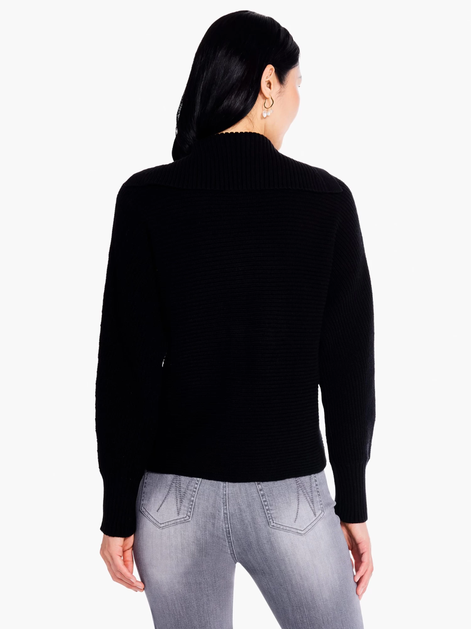 Drape Collar Shaker Sweater - Image 4