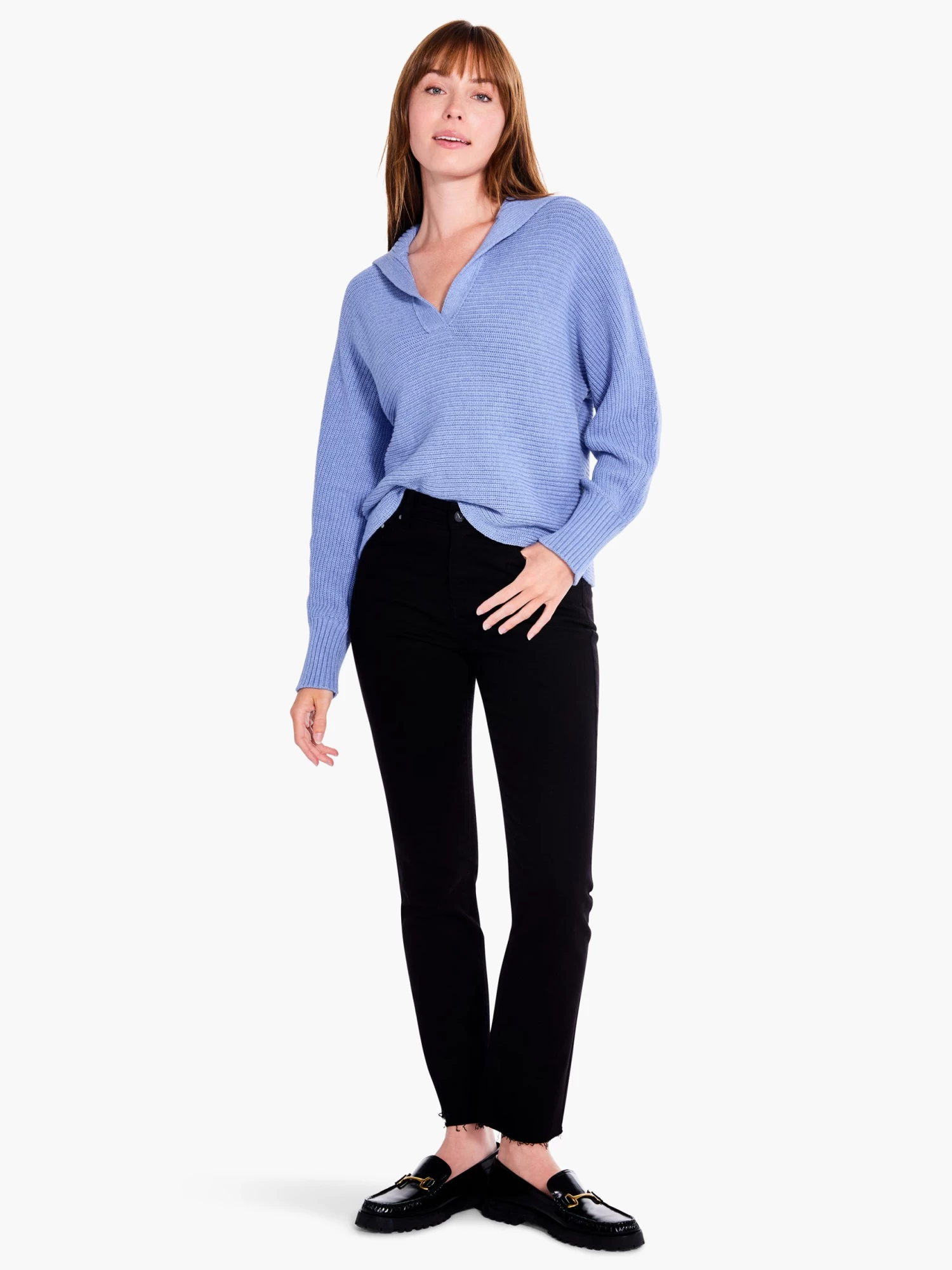Drape Collar Shaker Sweater IRIS - Image 5