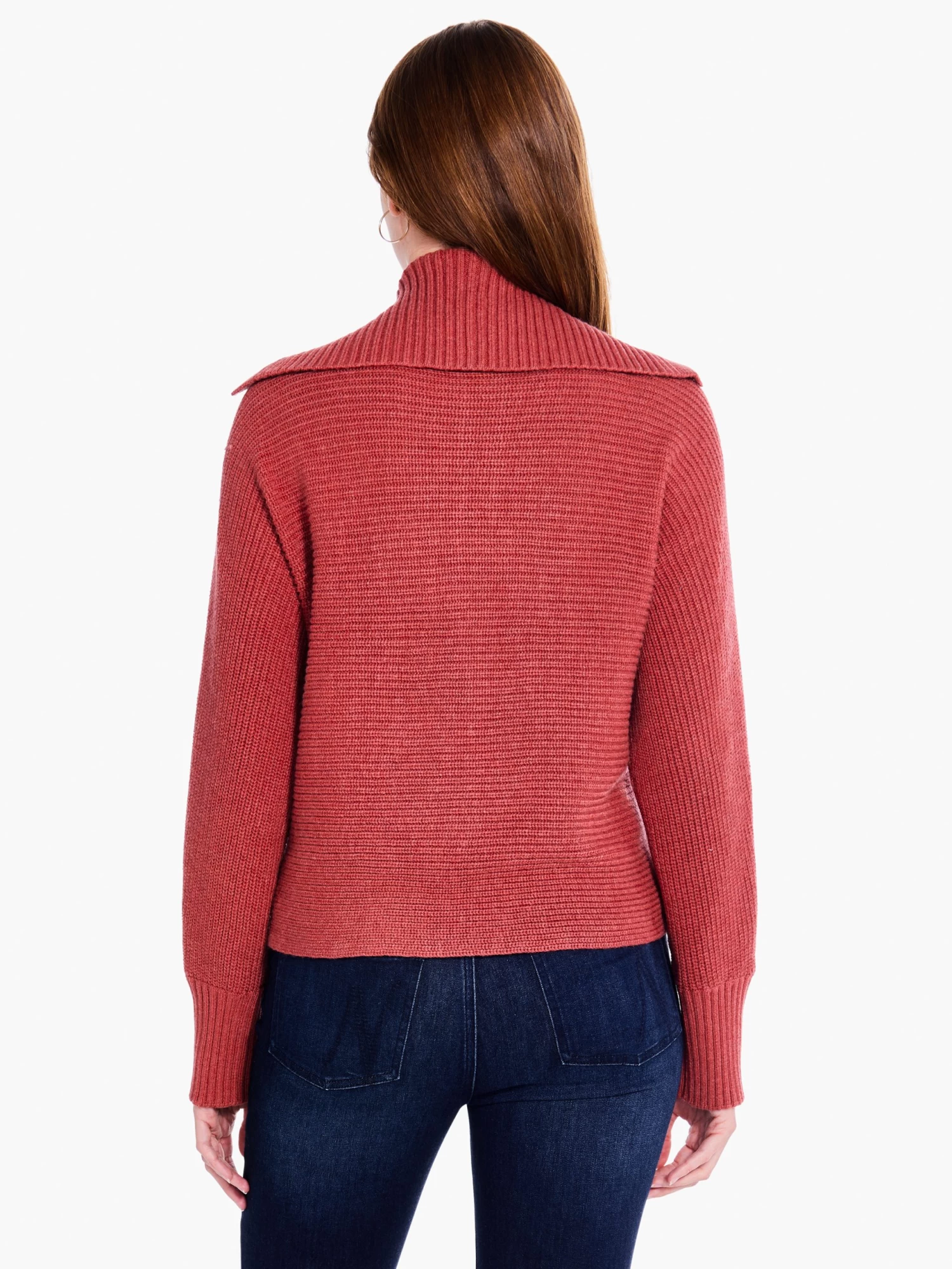 Drape Collar Shaker Sweater SPICE - Image 3