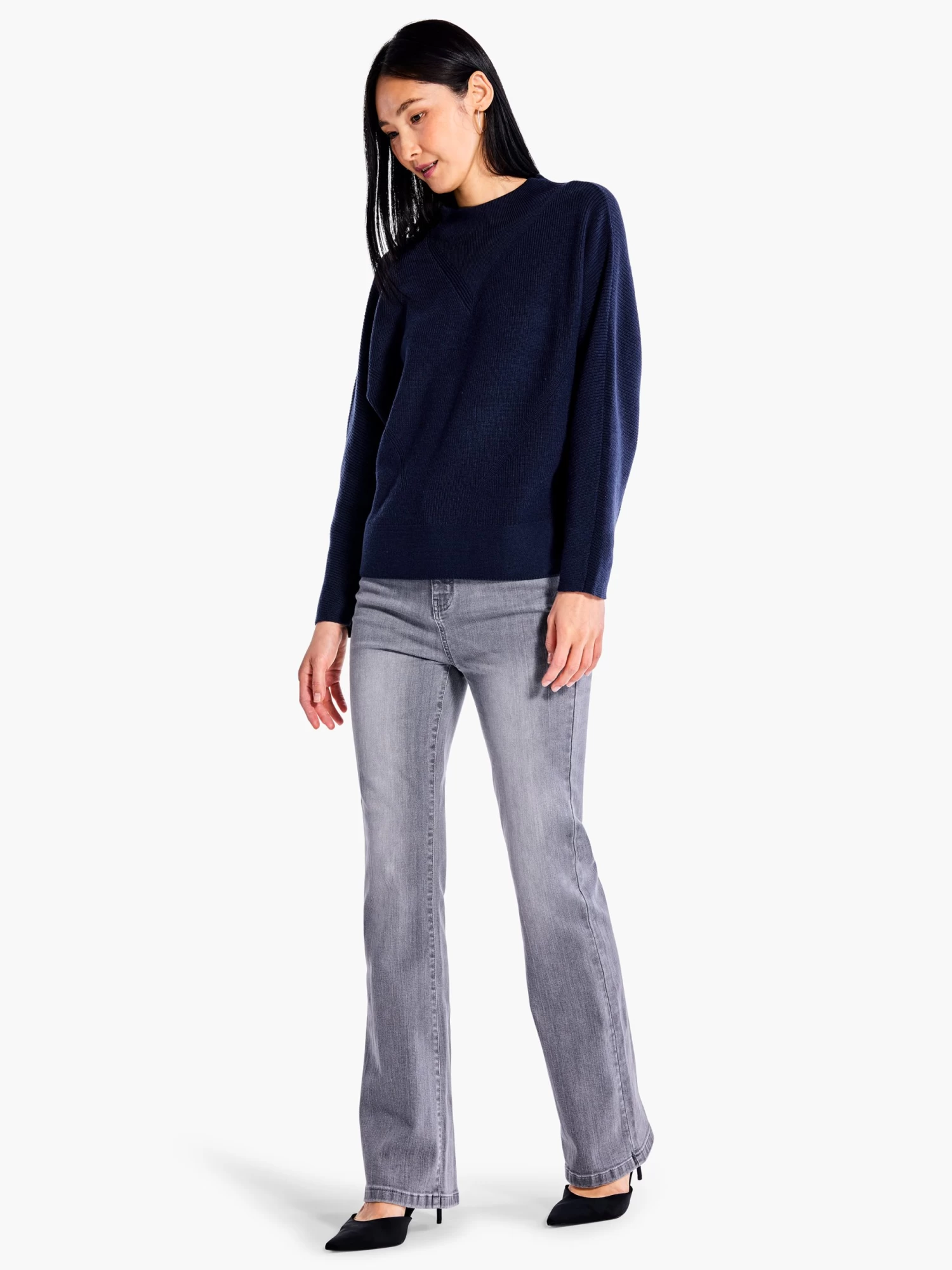 Shaker Knit Mock Sweater - Image 4