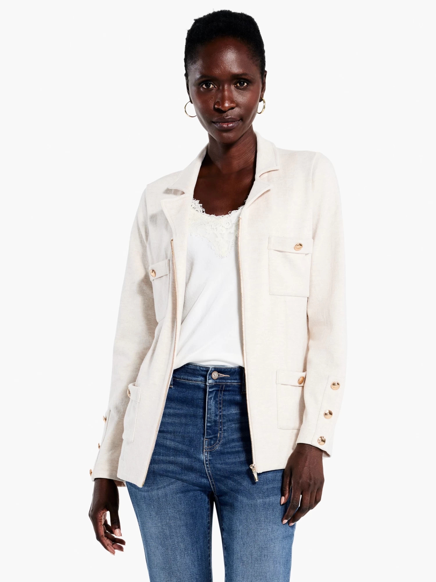 City Charm Knit Blazer SANDSHELL