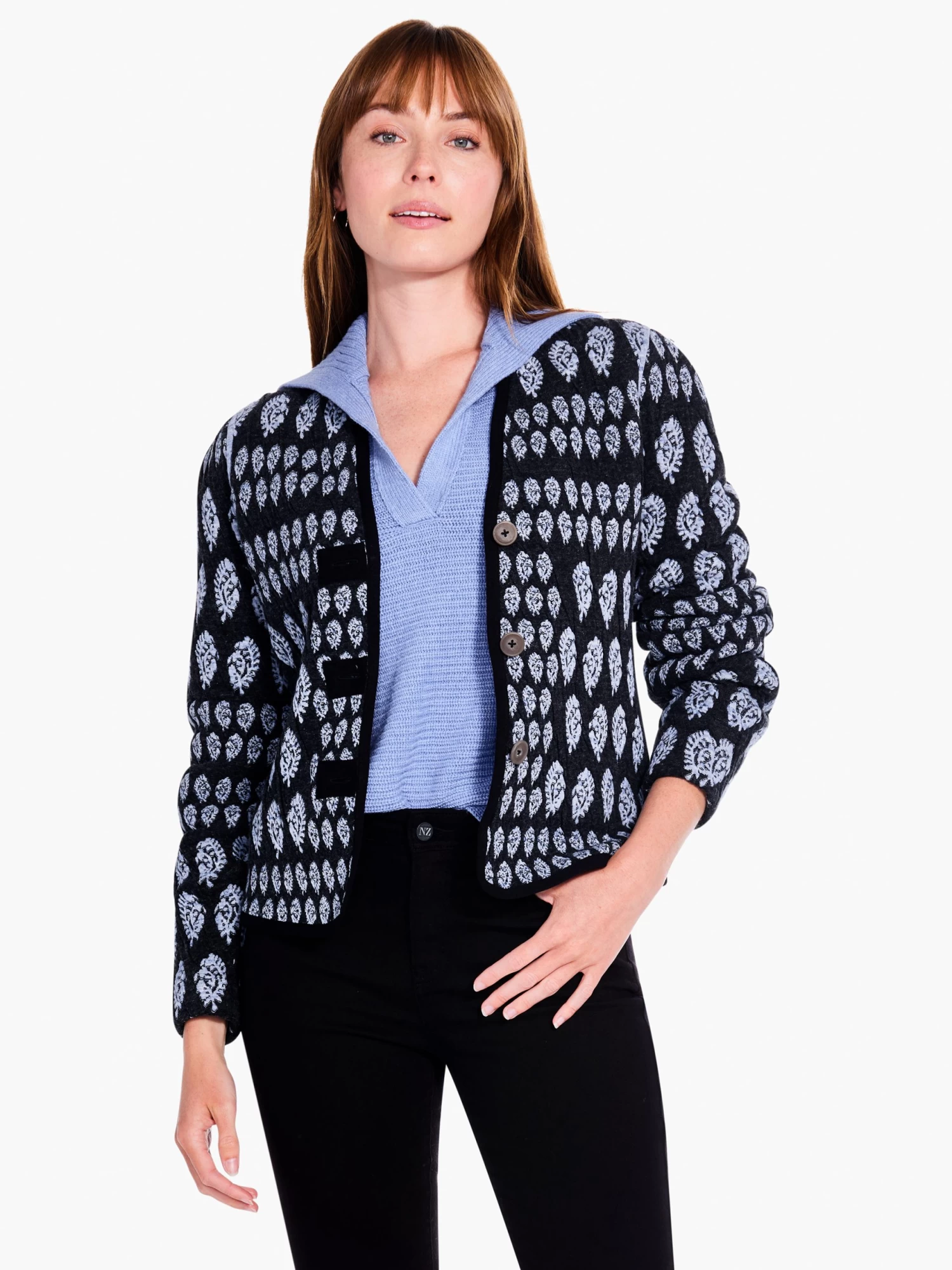 Quilted Eclipse Knit Jacket BLUE MULTI - Image 2