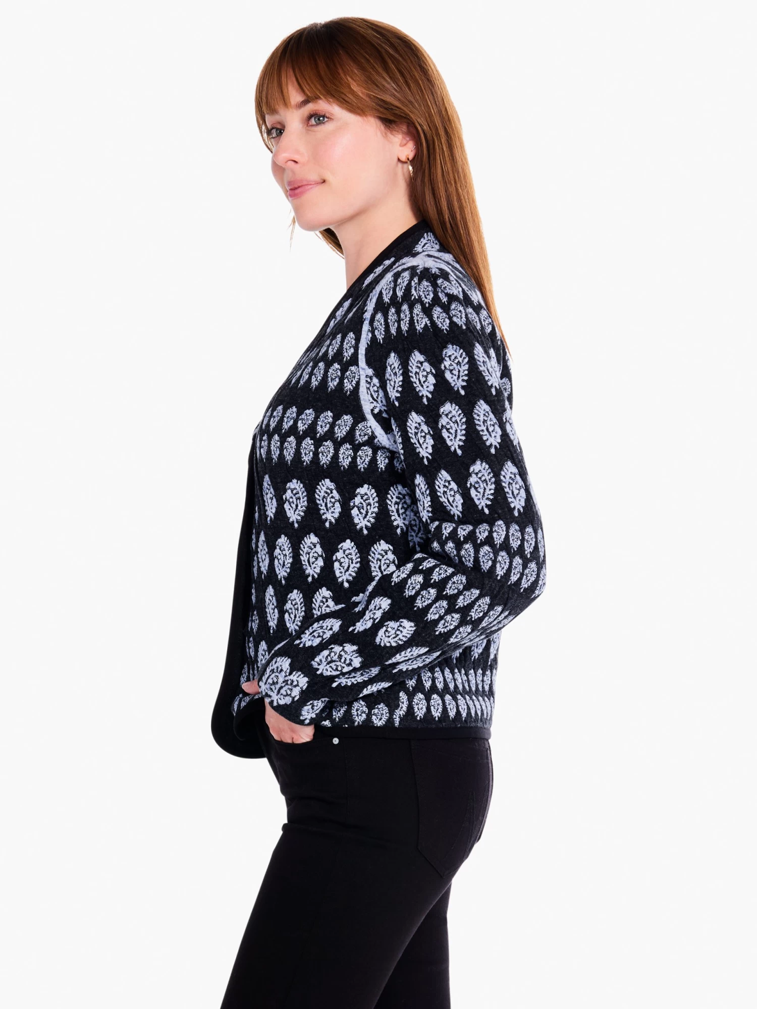 Quilted Eclipse Knit Jacket BLUE MULTI - Image 3