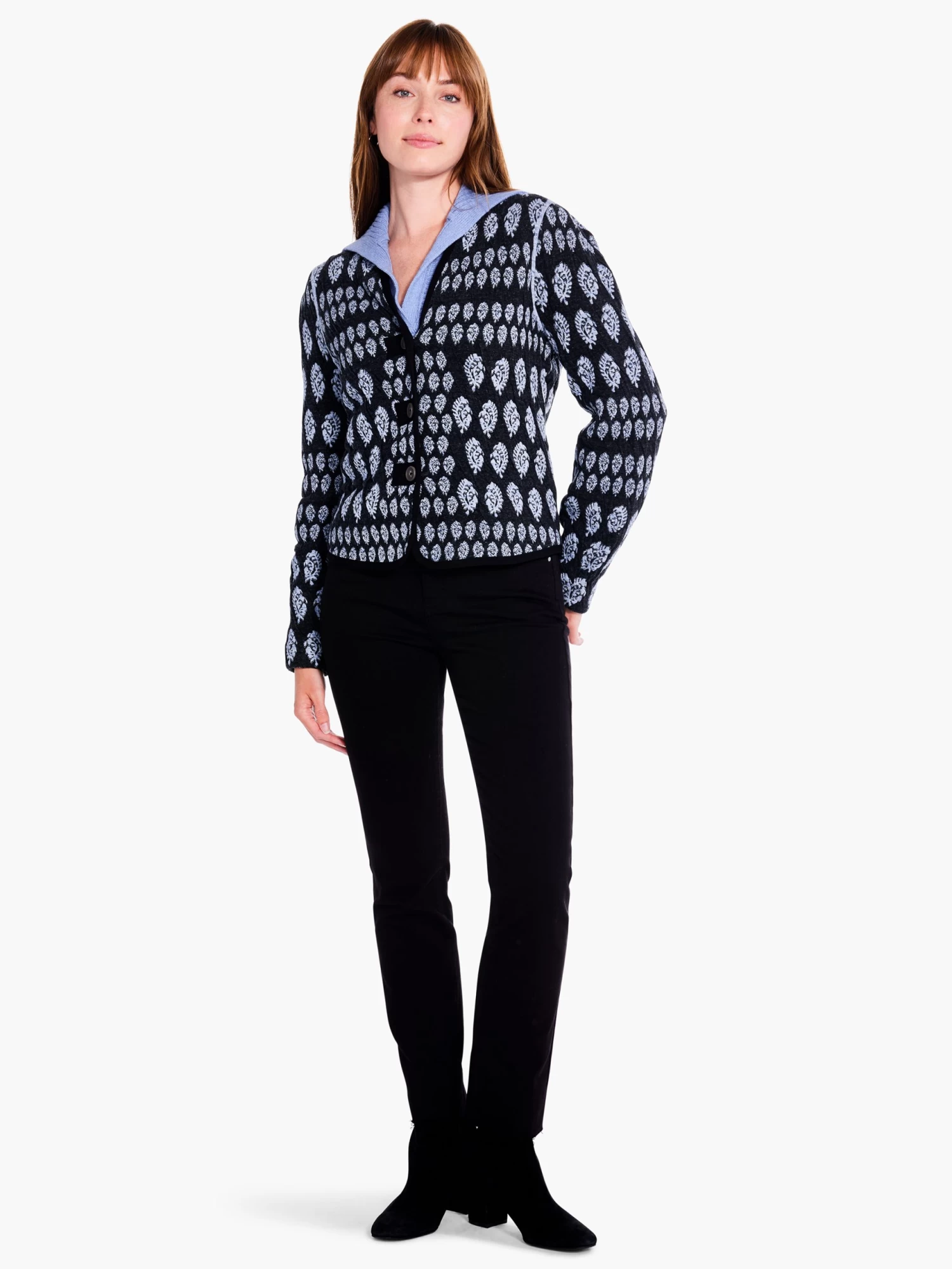 Quilted Eclipse Knit Jacket BLUE MULTI - Image 5