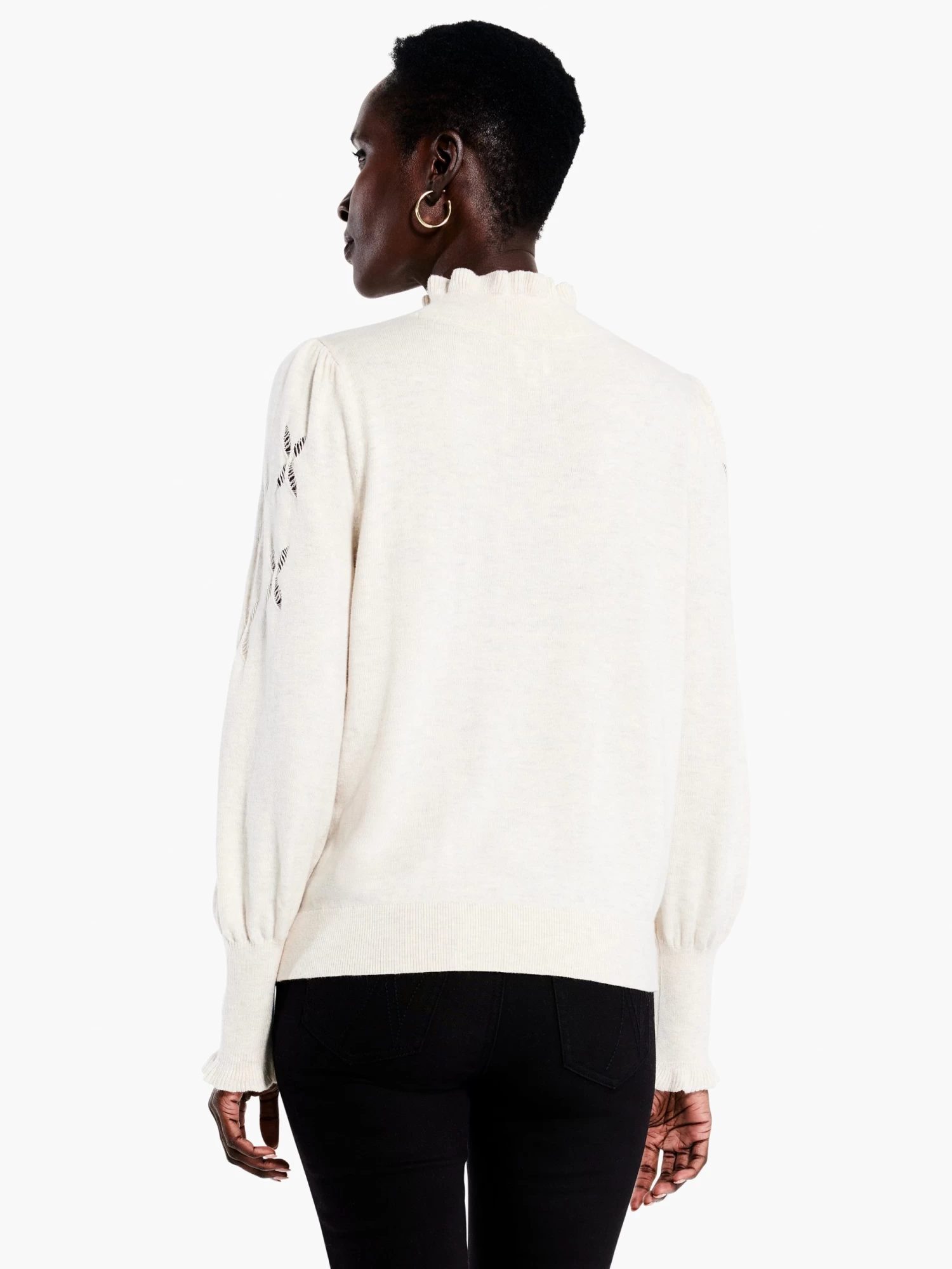 Pointelle Pip Sweater SANDSHELL - Image 3