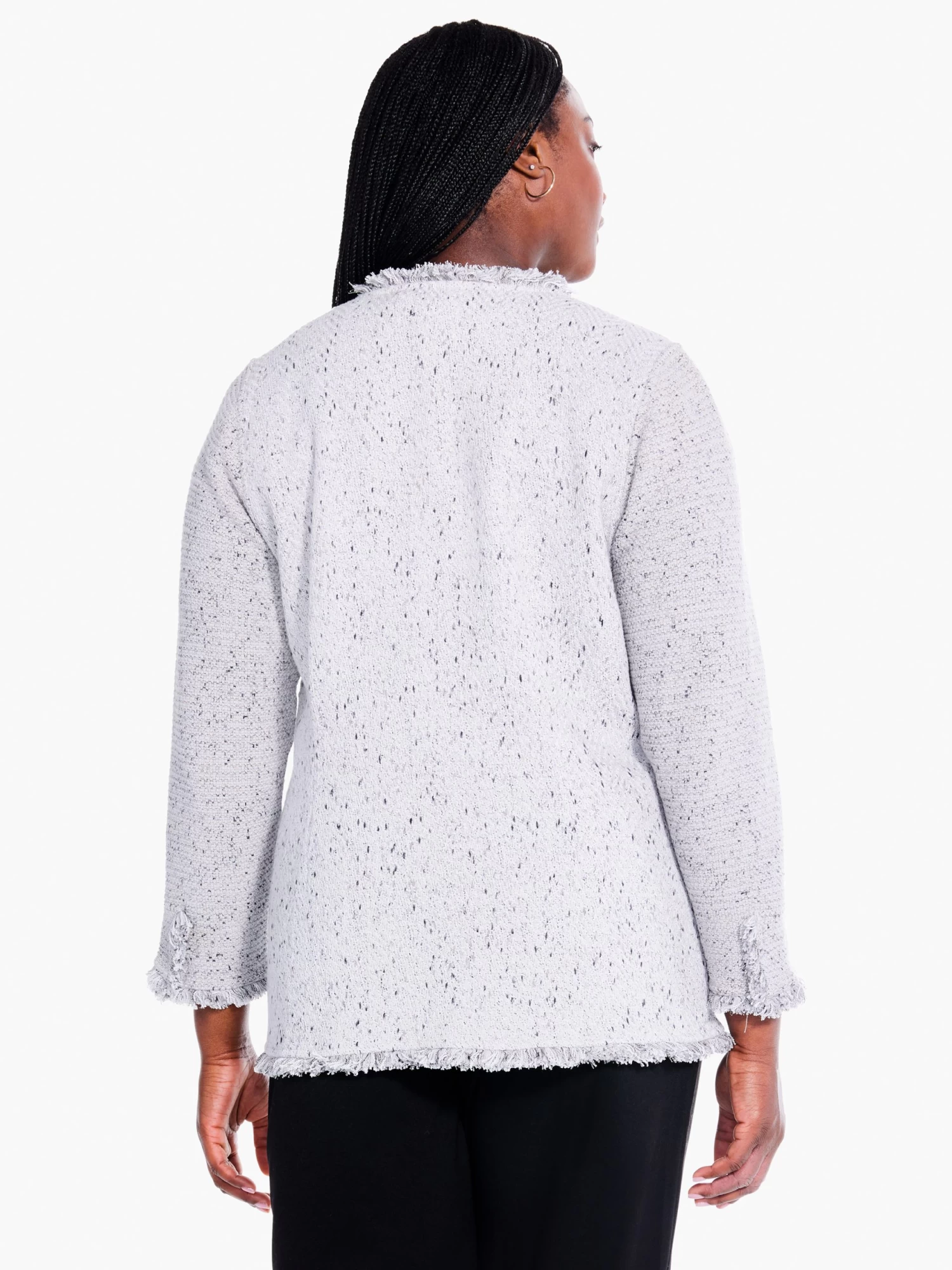 Fringe Mix Knit Blazer - Image 3