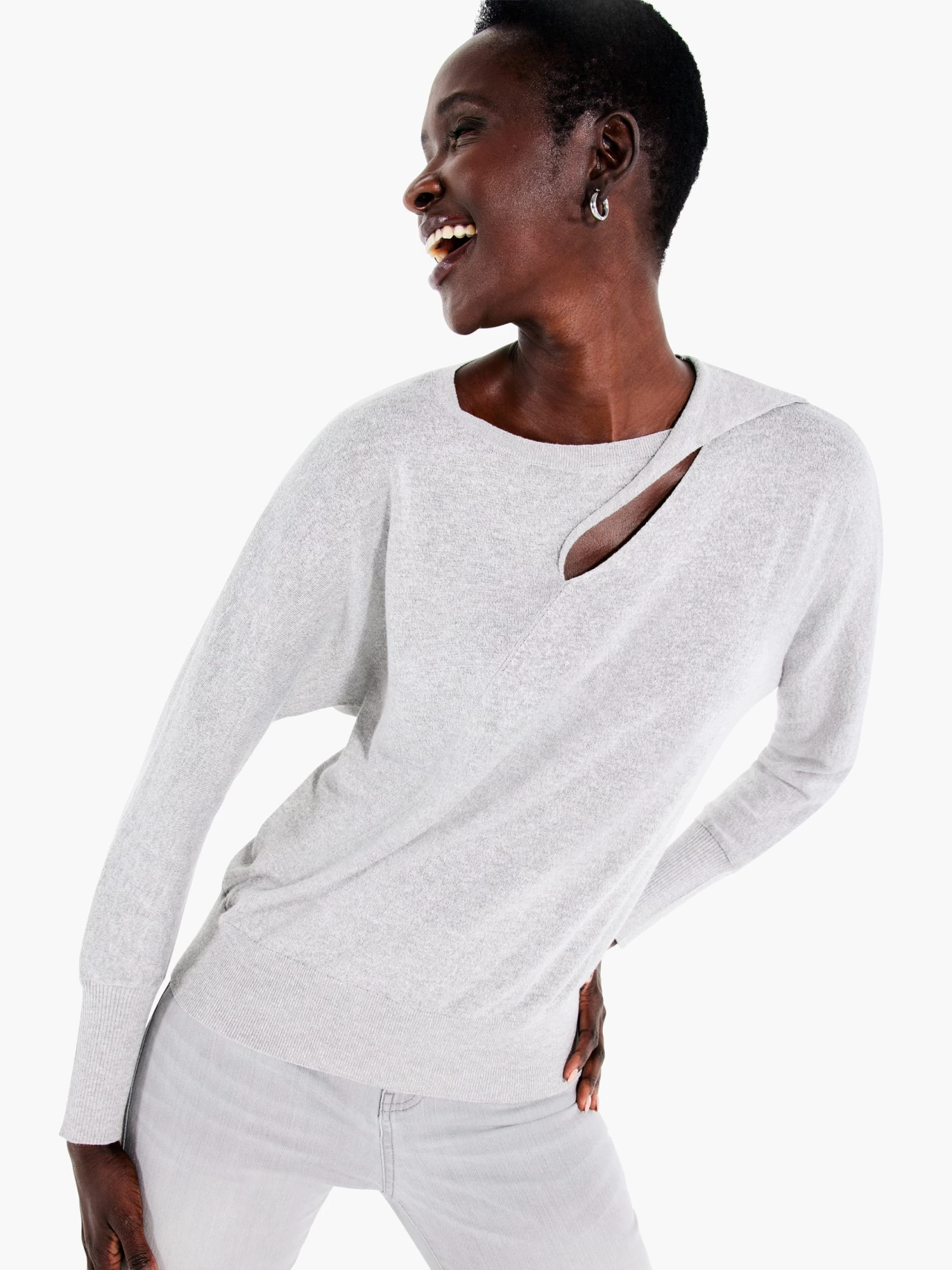Soft Sleeve Twist Sweater Tee REFLECTION - Image 5