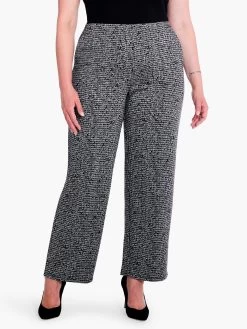 29" Etched Tweed Wide Leg Ankle Pant BLACK MULTI