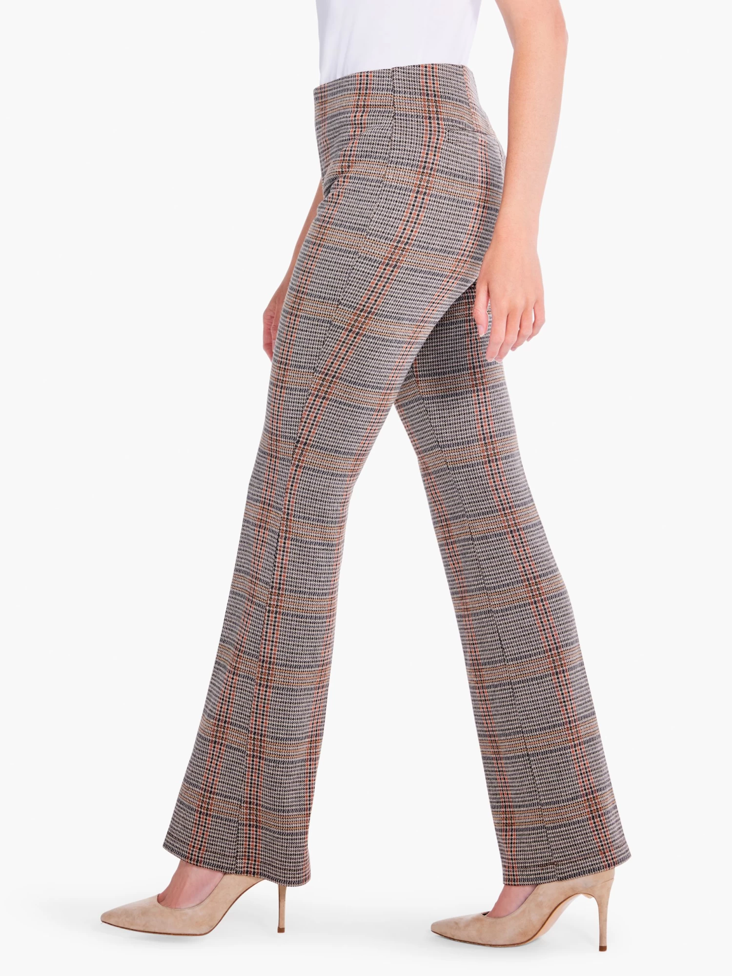 31" Sketched Plaid Bootcut Knit Pant NEUTRAL MULTI - Image 3