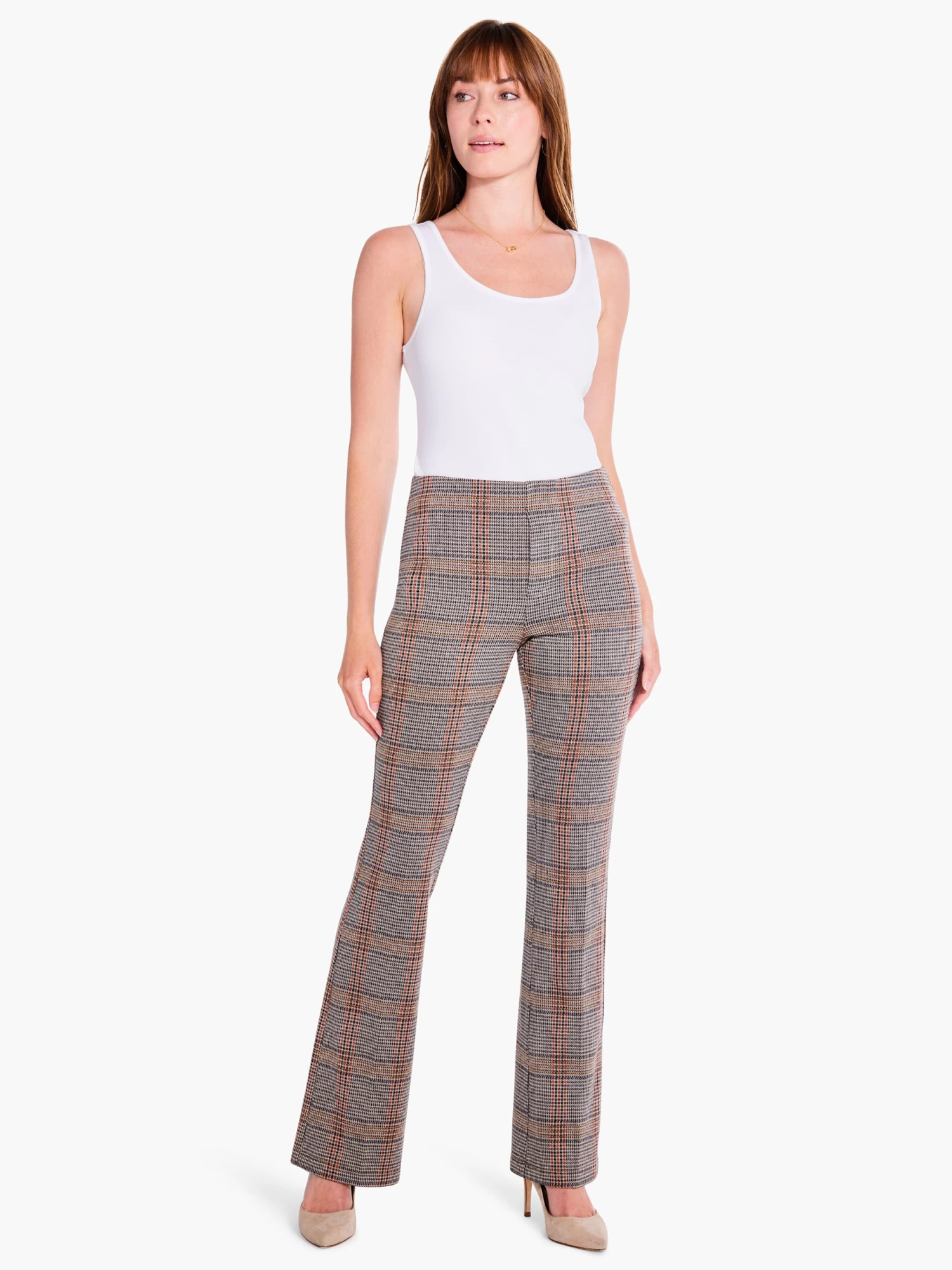 31" Sketched Plaid Bootcut Knit Pant NEUTRAL MULTI - Image 6