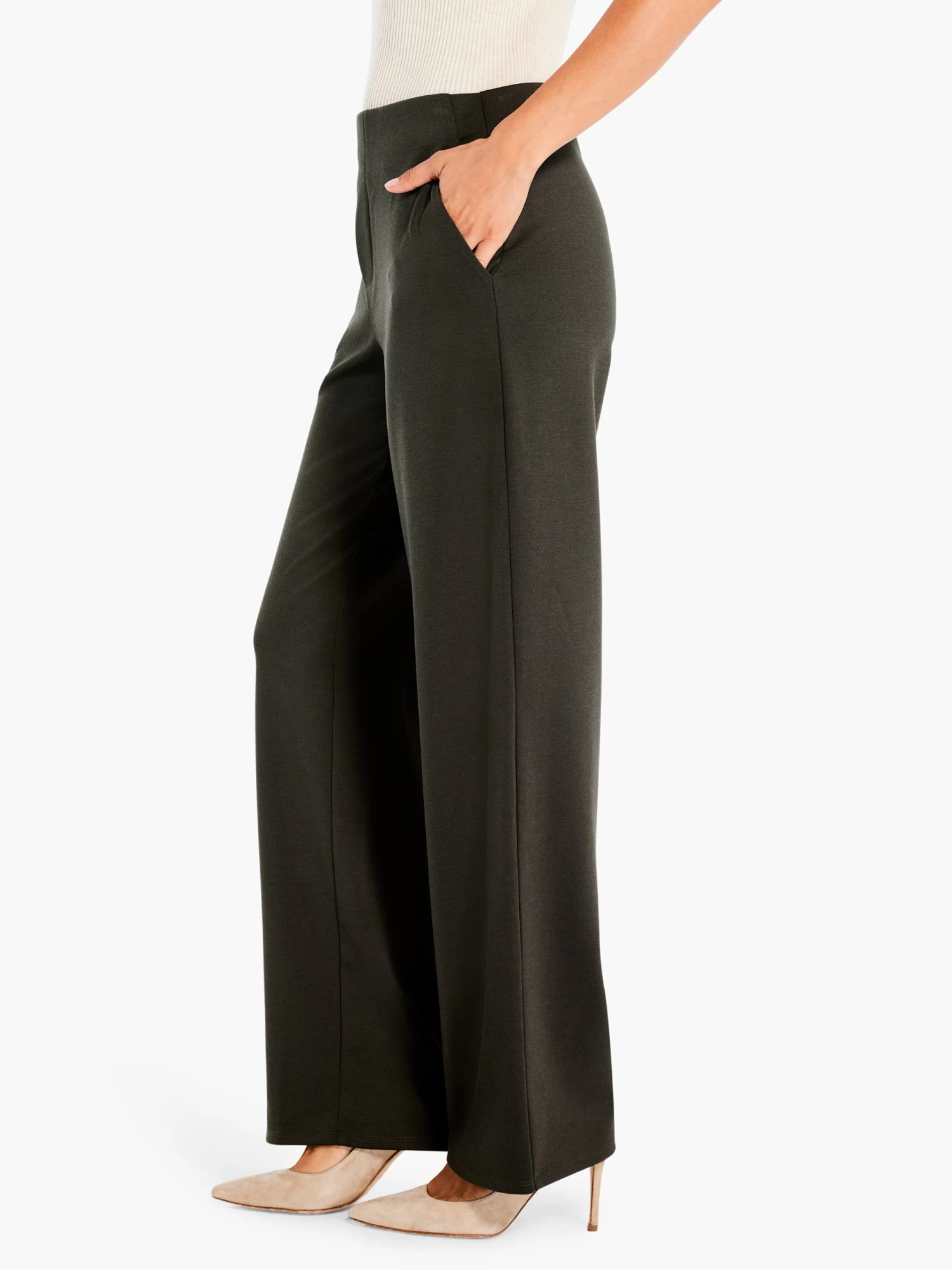 29" Drapey Ponte Wide Leg Ankle Pant BRIAR - Image 2