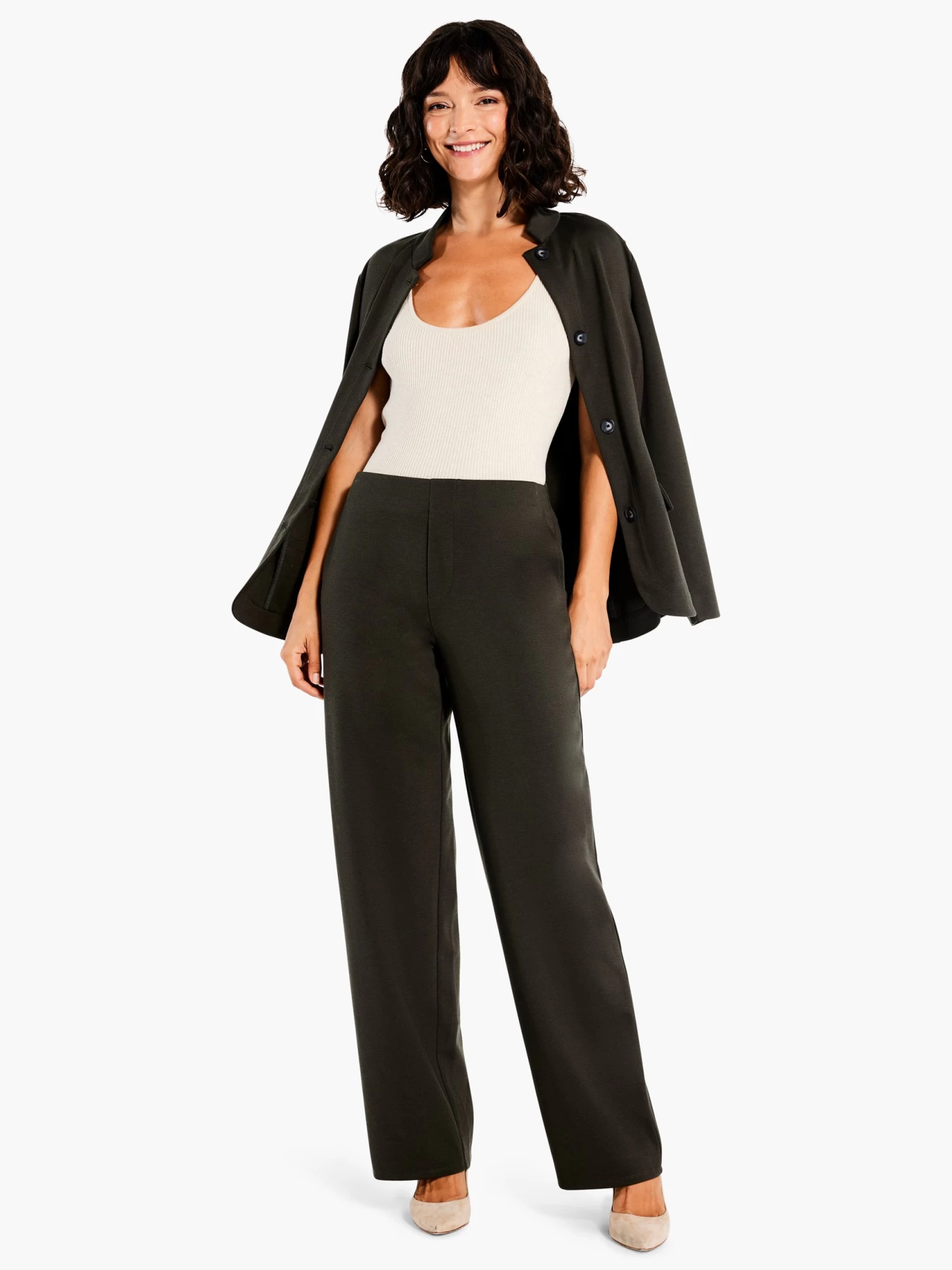 29" Drapey Ponte Wide Leg Ankle Pant BRIAR - Image 4