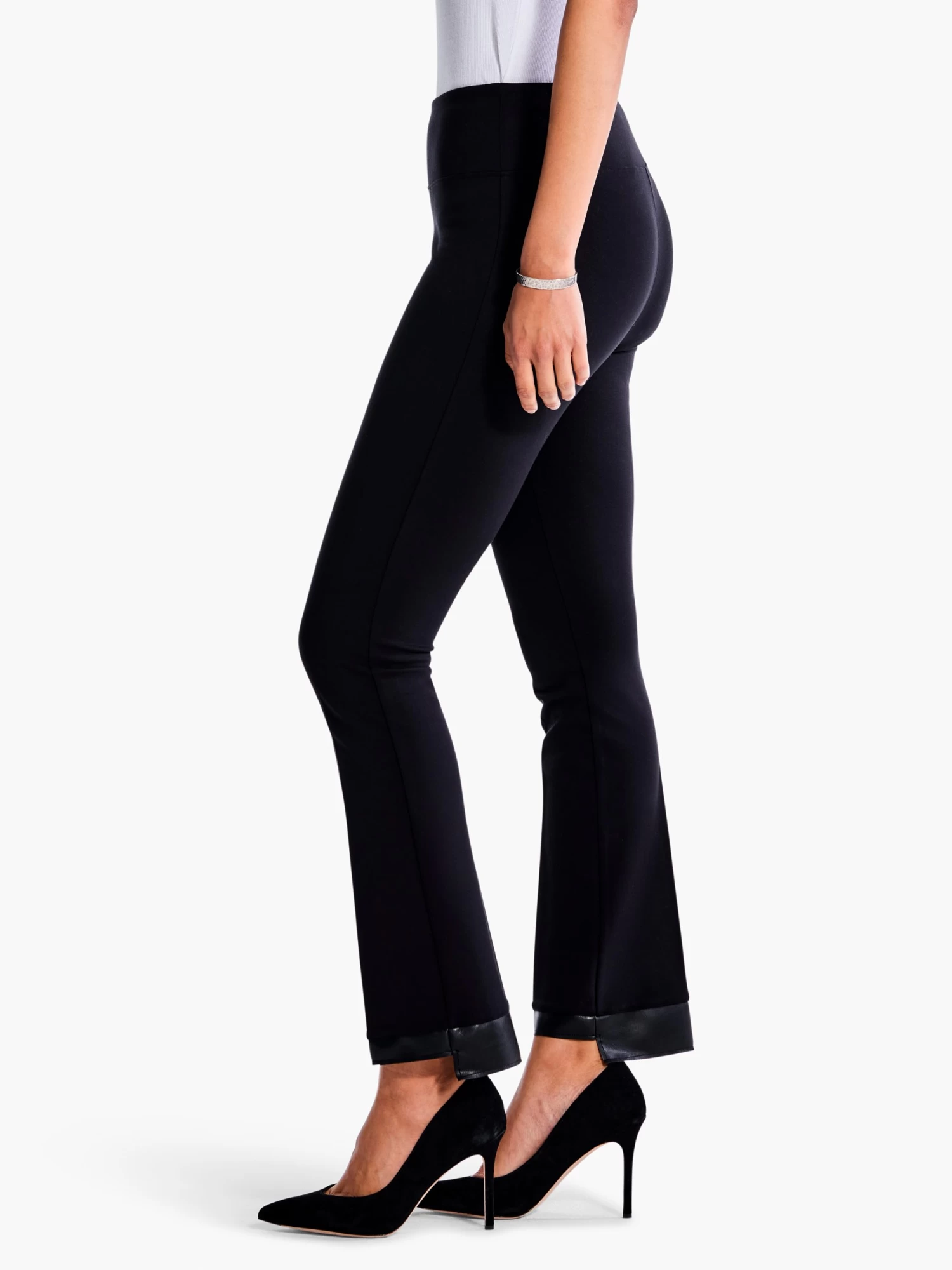 28" Ponte Demi Boot Ankle Pant BLACK ONYX - Image 2