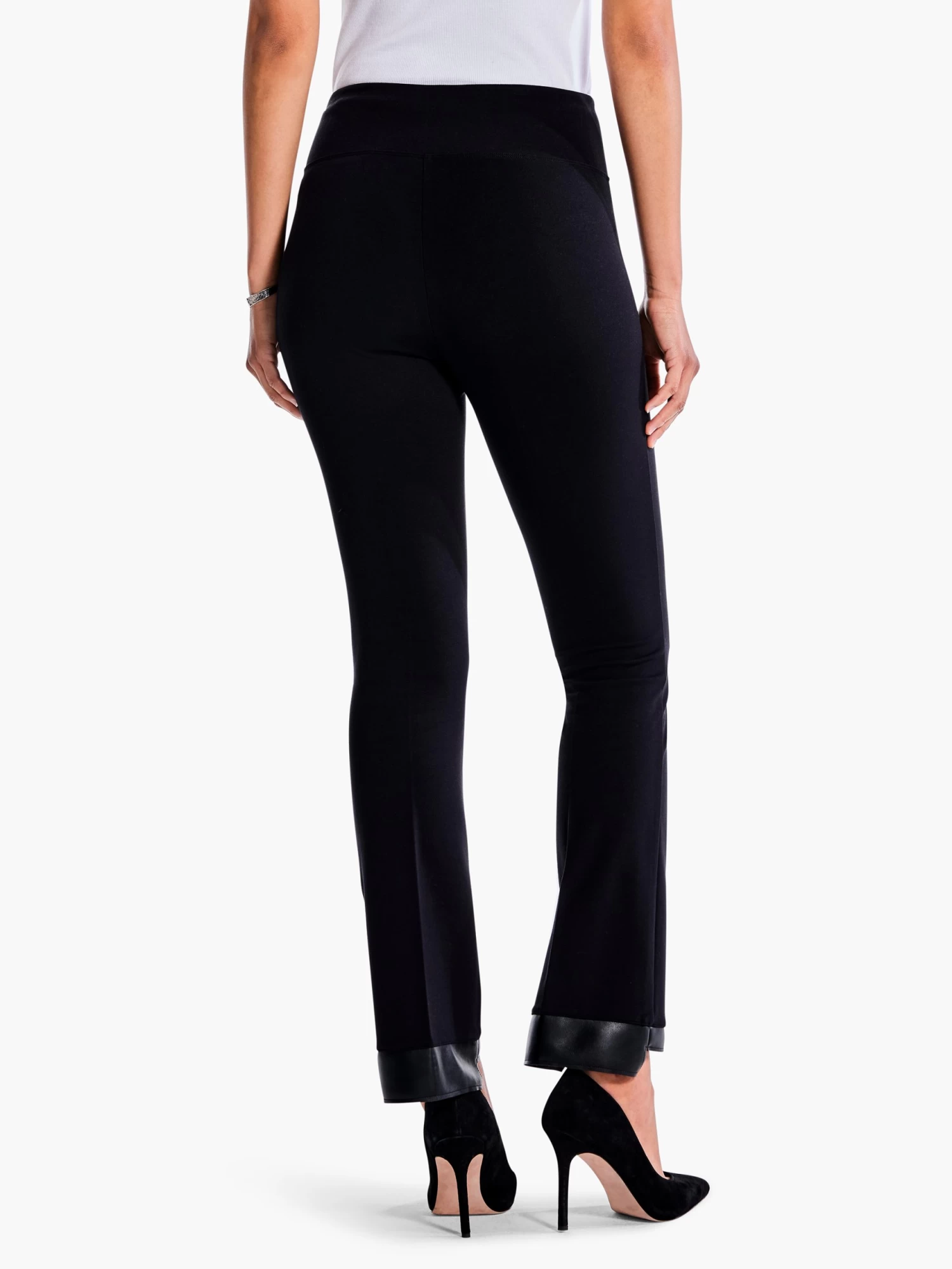 28" Ponte Demi Boot Ankle Pant BLACK ONYX - Image 3