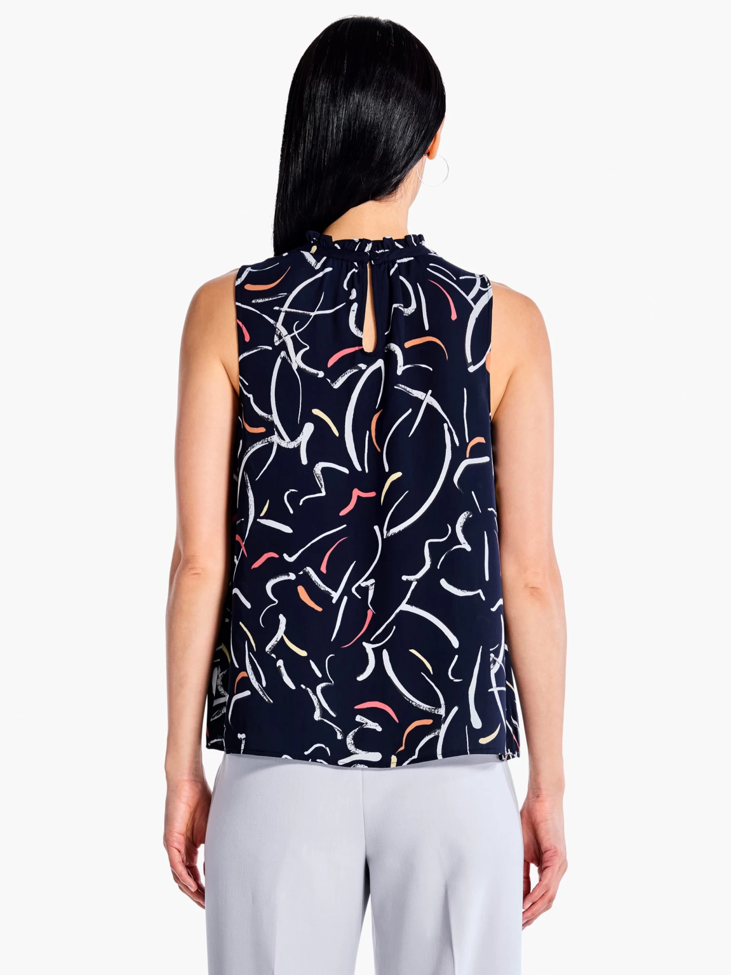 Doodle Clouds Tank INDIGO MULTI - Image 3