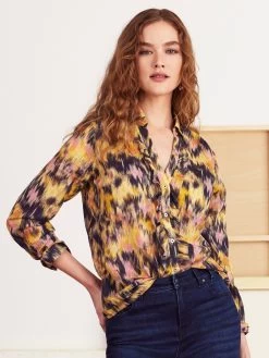 Dreamy Refined Ruffle Shirt YELLOW MULTI