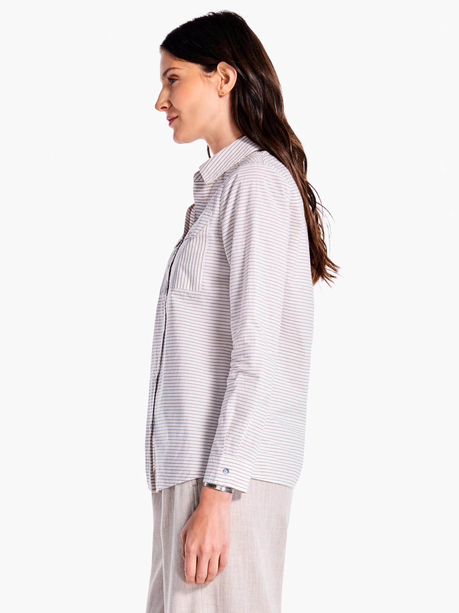 Sleek Striped Shirt NEUTRAL MULTI - Image 3