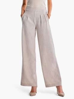 31" Bi-Stretch Twill Wide-Leg Pant BISCOTTI HEATHER