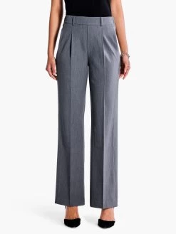 31" The Avenue Wide Leg Pleated Pant CHARCOAL