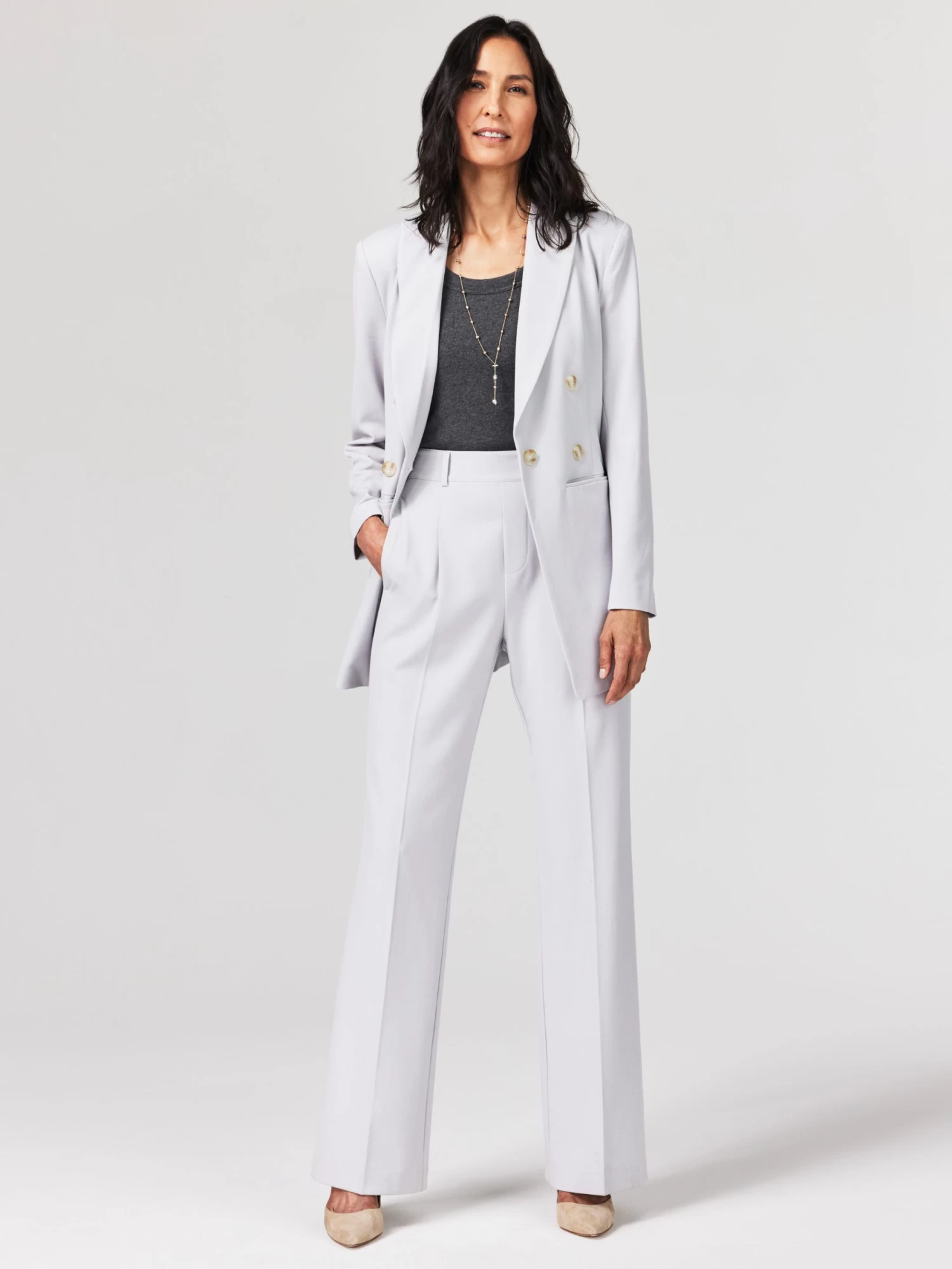 31" The Avenue Wide Leg Pleated Pant REFLECTION - Image 5