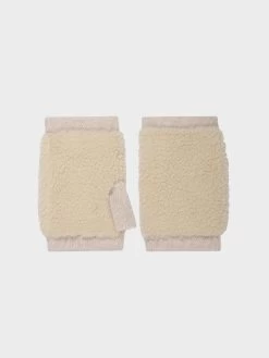 Amato - Fingerless Gloves With Sherpa IVORY