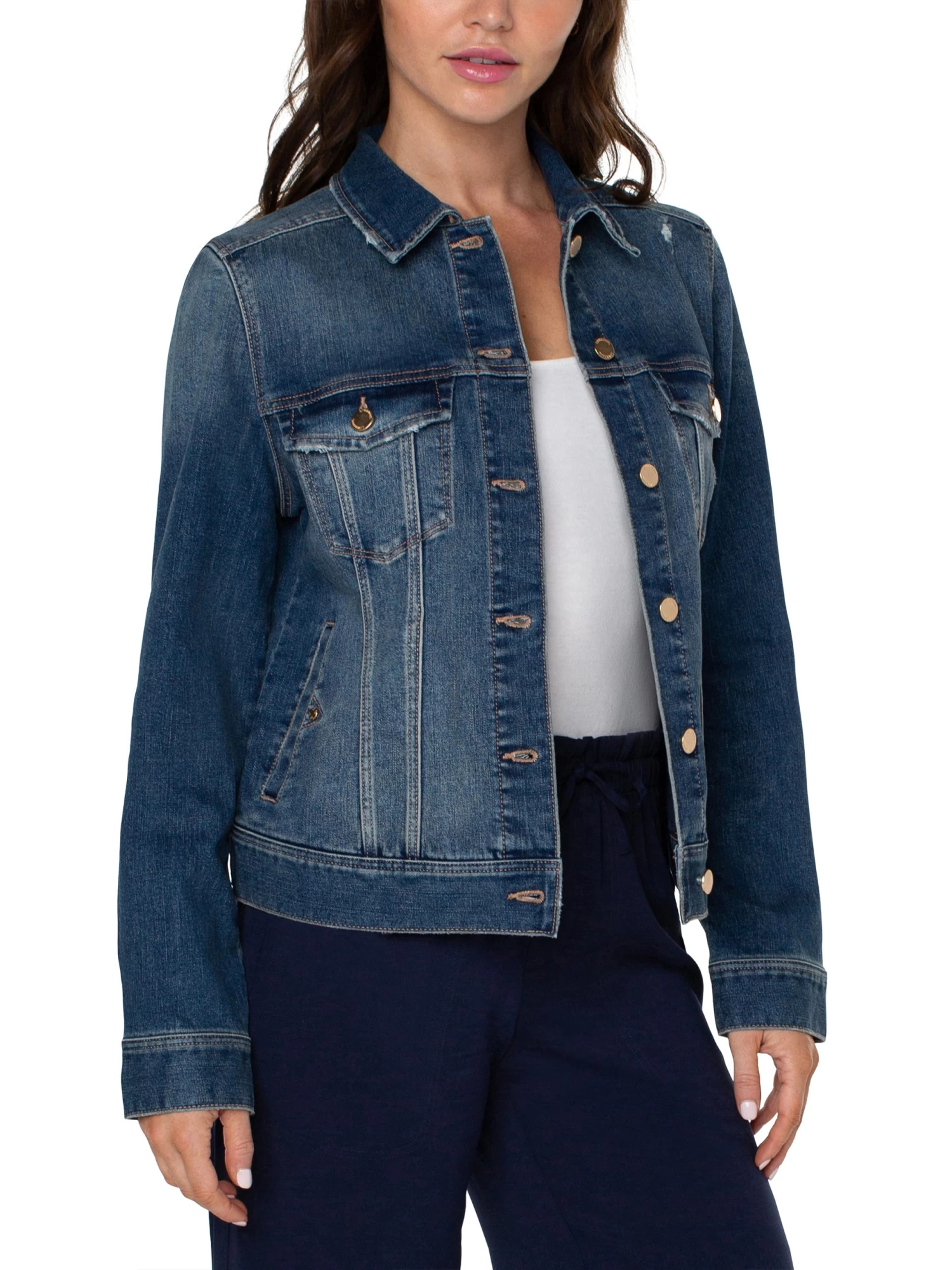 Liverpool - Classic Jean Jacket MEDIUM WASH - Image 2