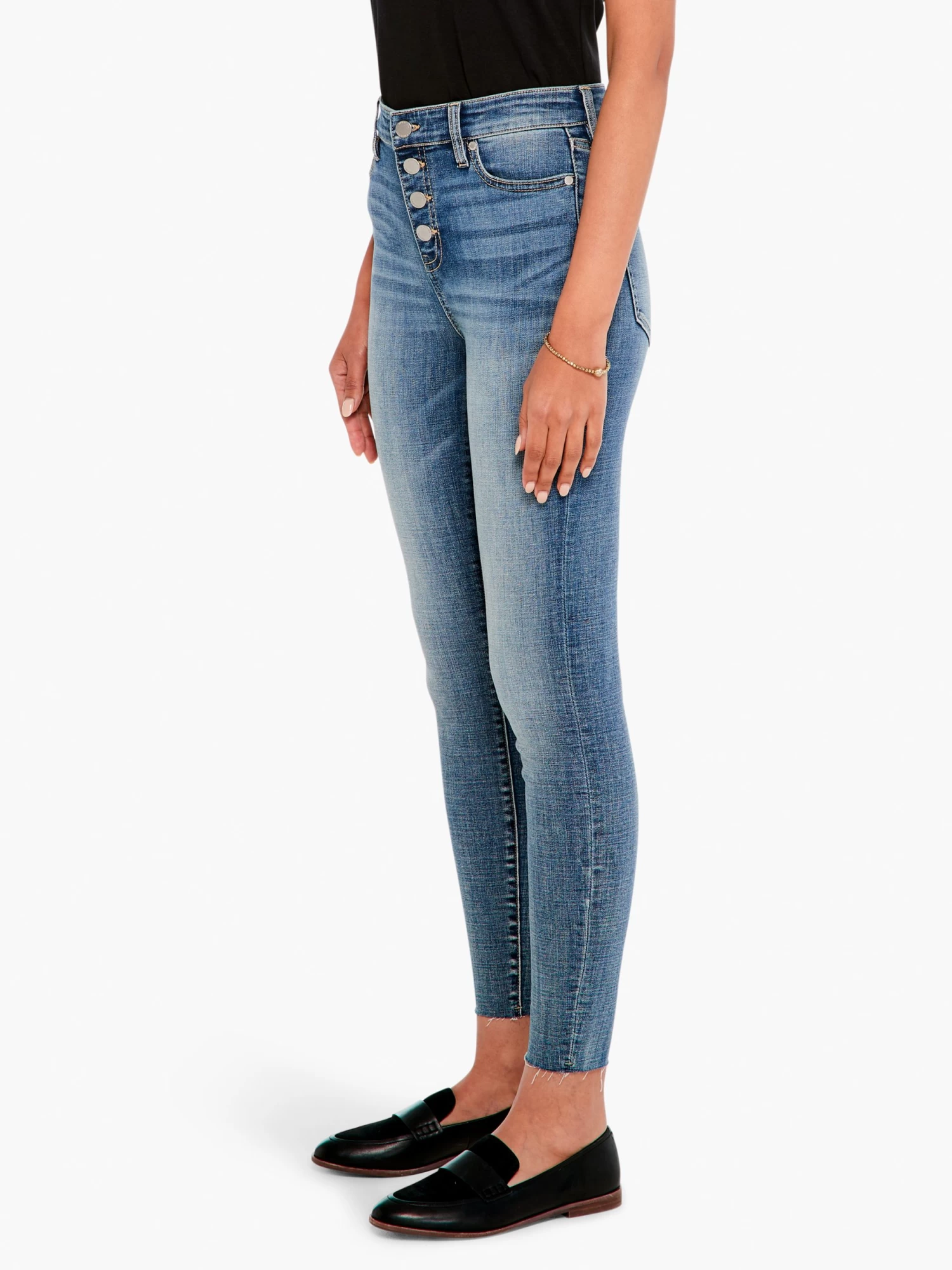 Liverpool - Abby Ankle Skinny Exposed Buttons LIGHT WASH - Image 2