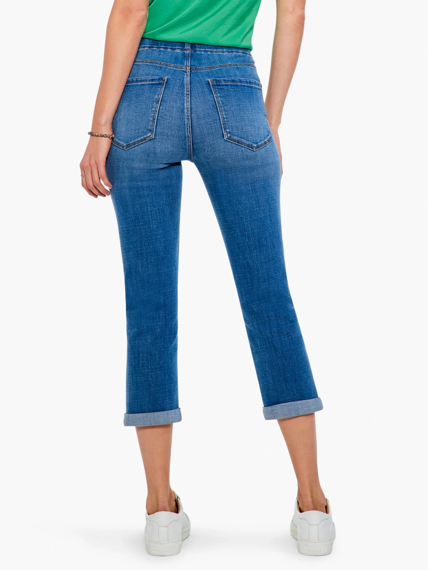Liverpool Chloe Crop Skinny Jean With Rolled Cuff DENIM - Image 3