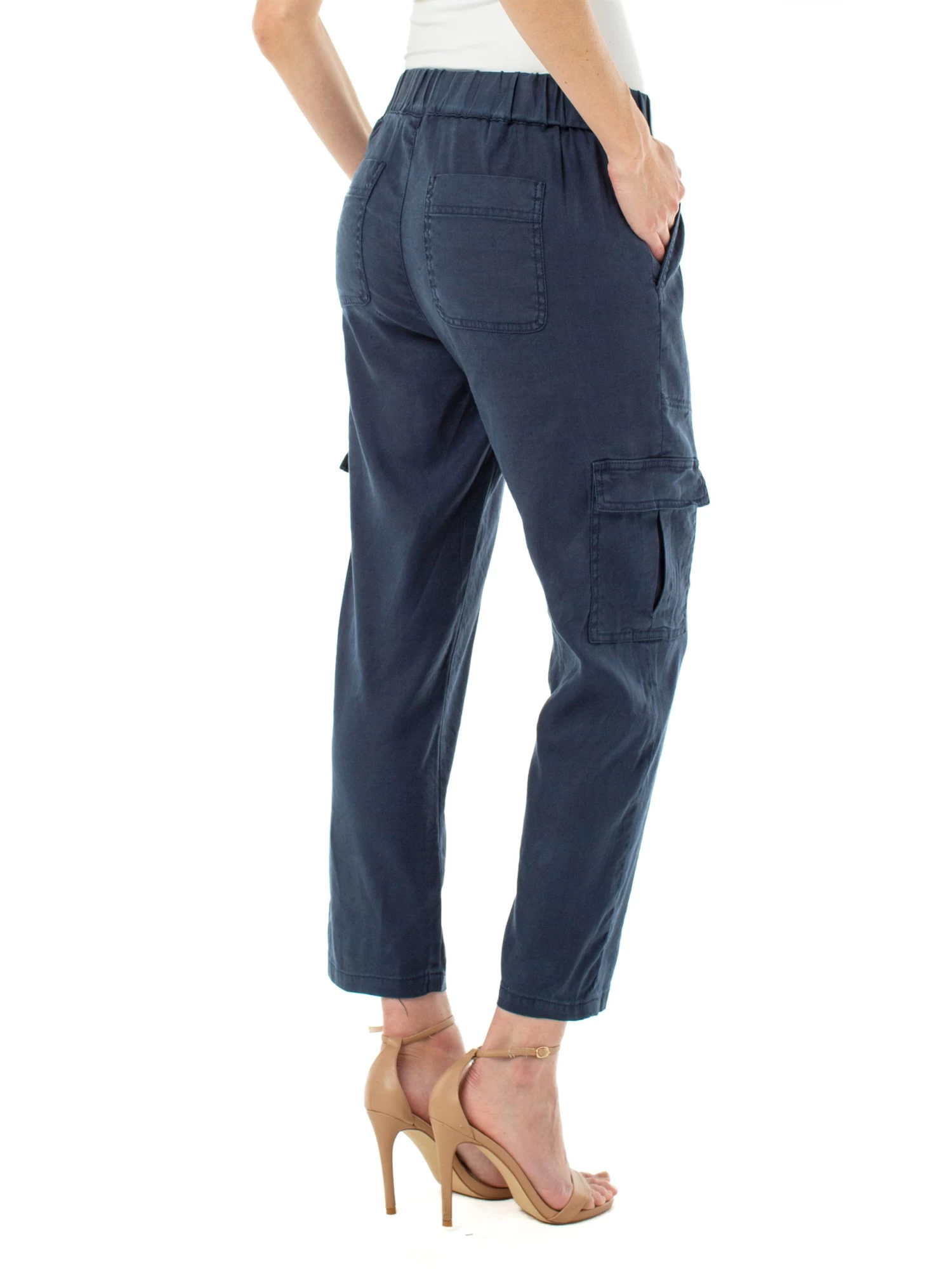 Liverpool Elastic Waistband Cargo Pant NAVY - Image 2