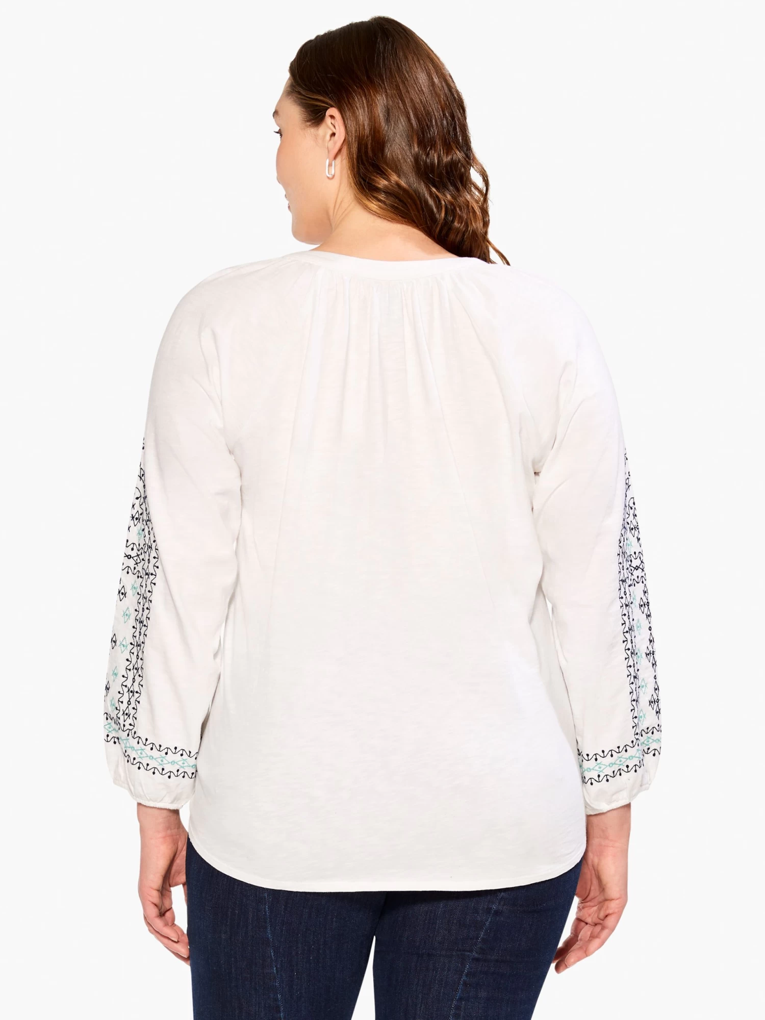 Embroidered Solstice Top WHITE MULTI - Image 3