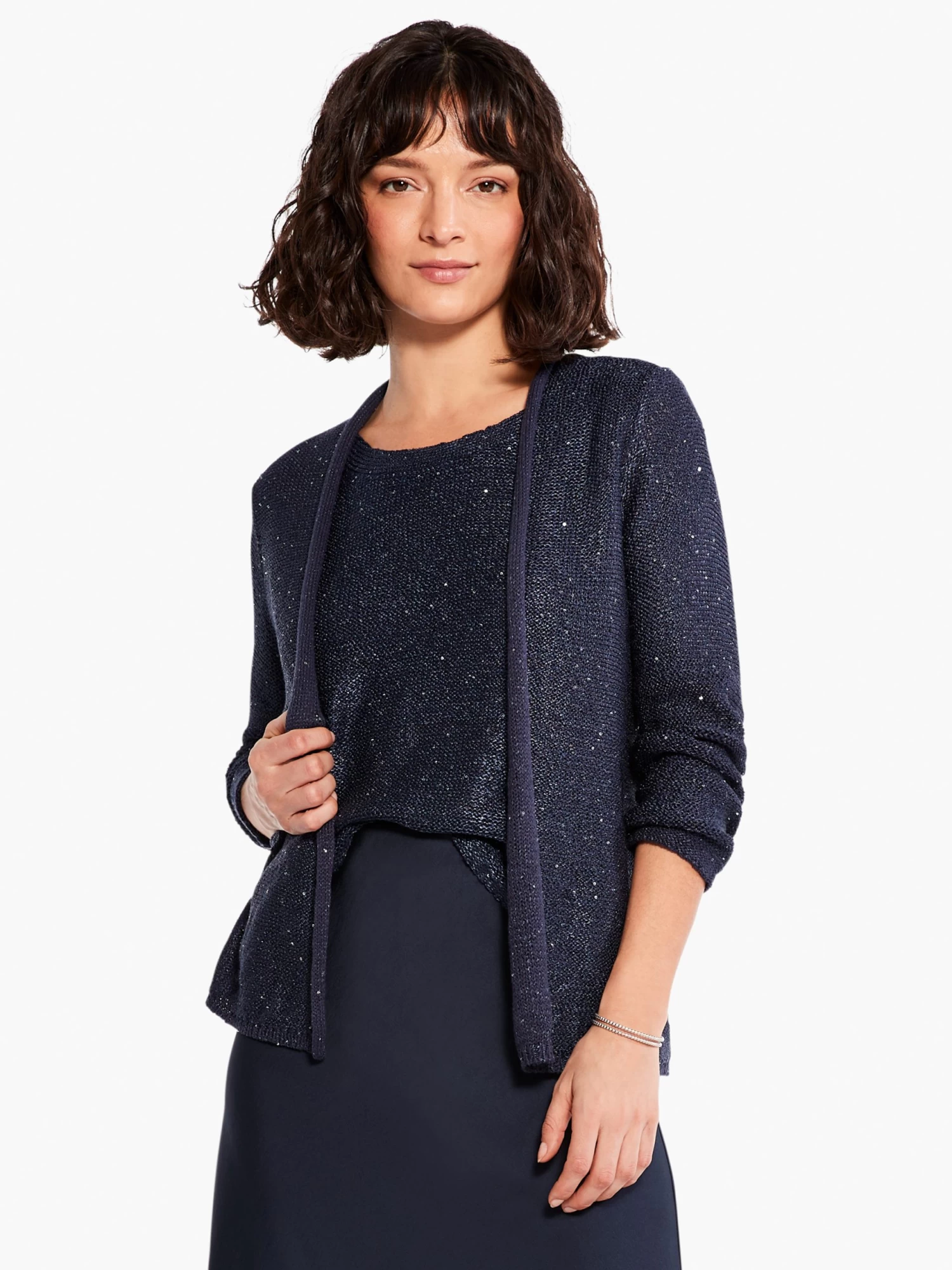 Sequin Cardigan DARK INDIGO